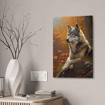 "Watcher Wolf" Canvas Stretched, 0.75" - Print