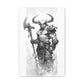 "Minotaur Viking Sketch" Canvas Stretched, 0.75" - Print