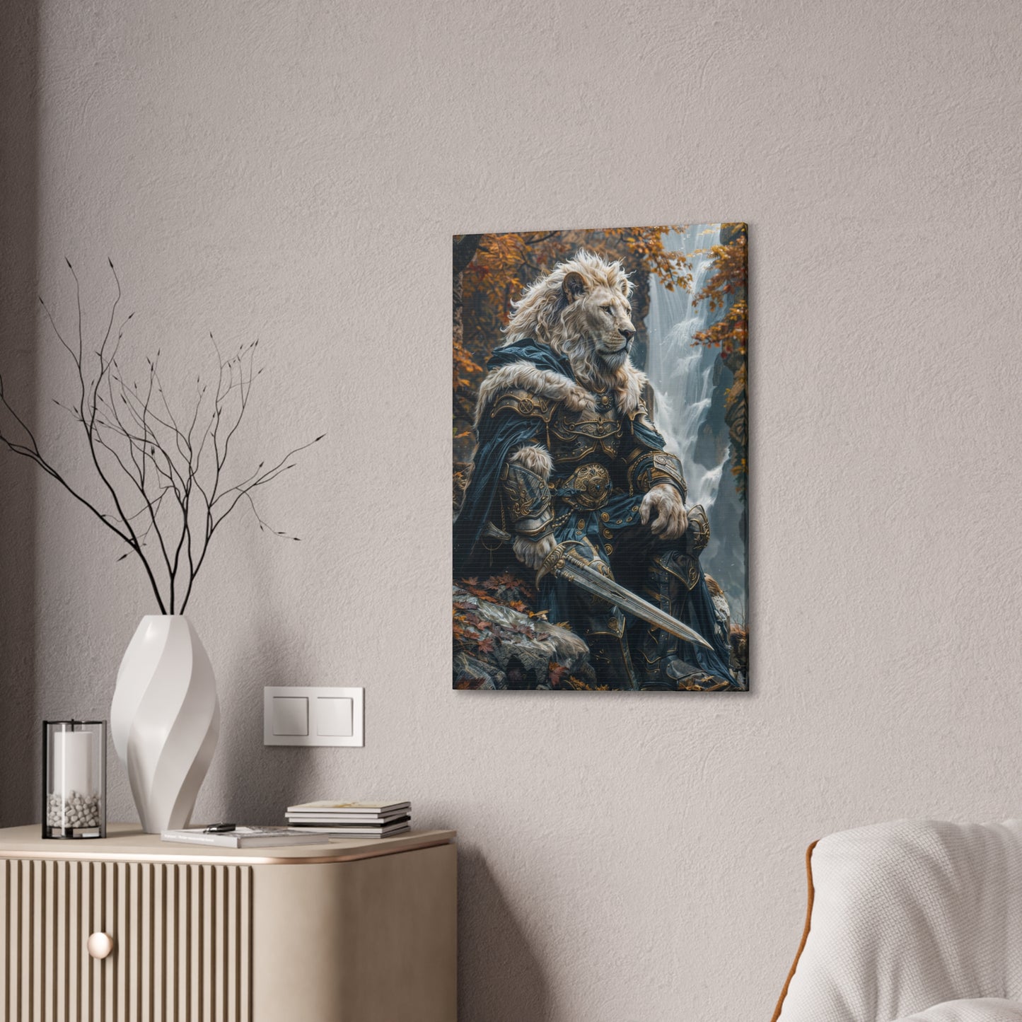 "Lionhearts Mourning" Canvas Stretched, 0.75" - Print