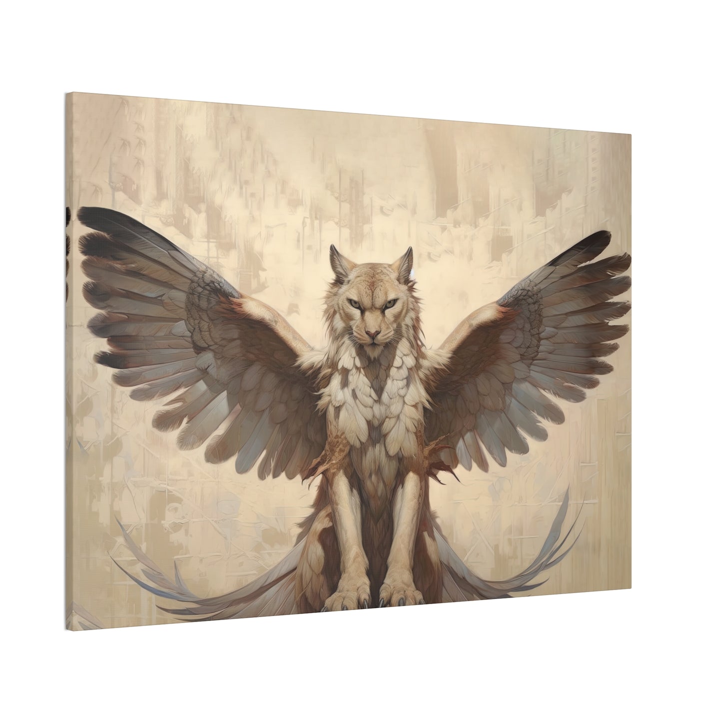 "Winged Wildcat"  Canvas Stretched, 0.75" - Print