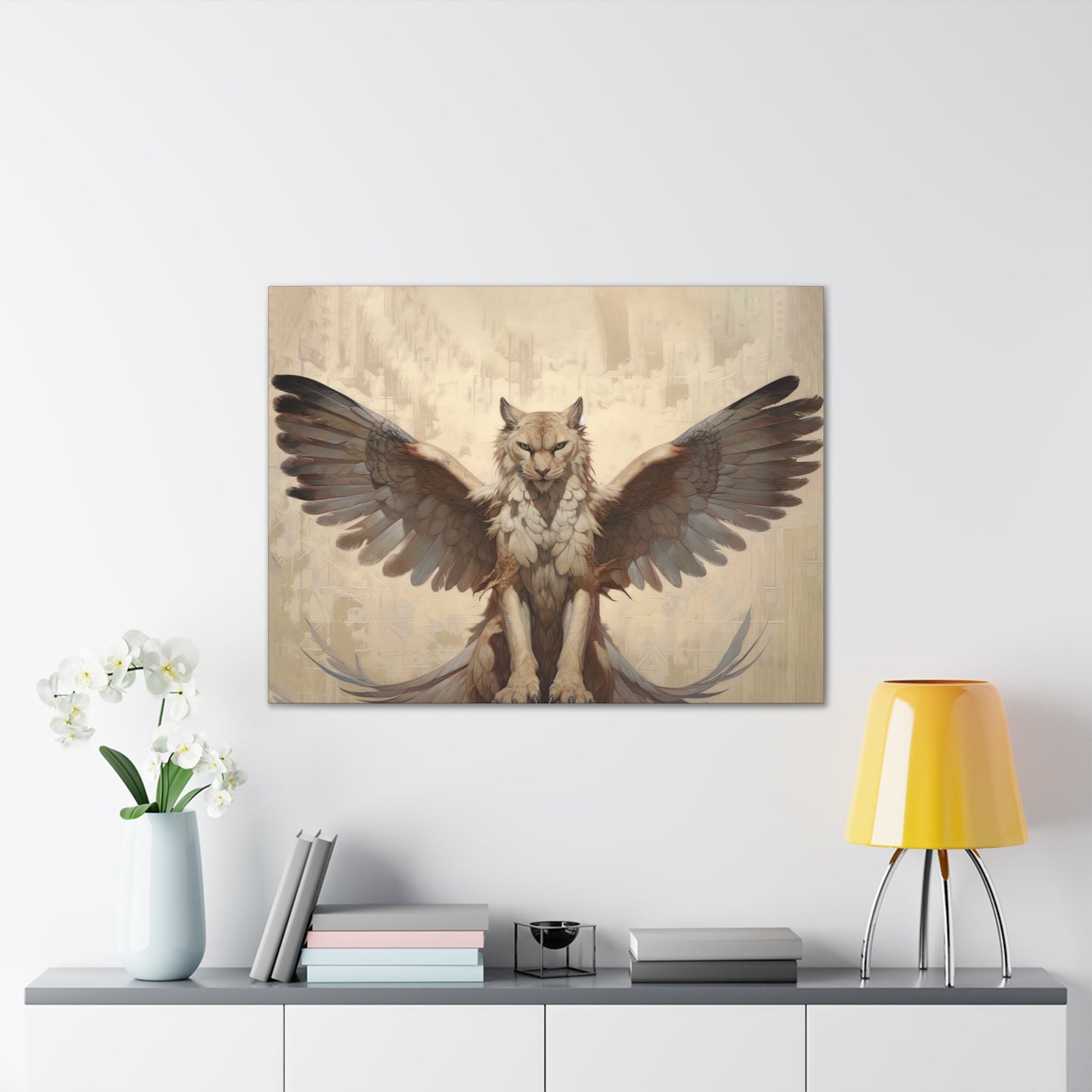 "Winged Wildcat"  Canvas Stretched, 0.75" - Print