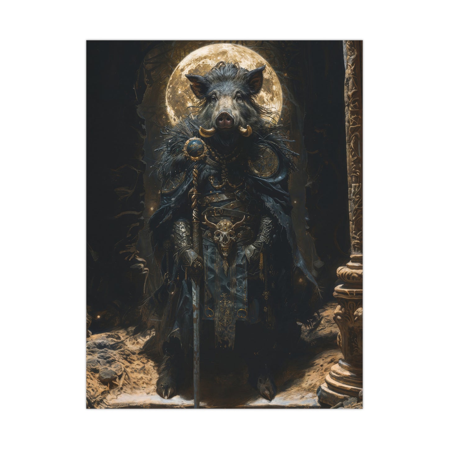 "Shadowtusk Shaman" Poster - Print