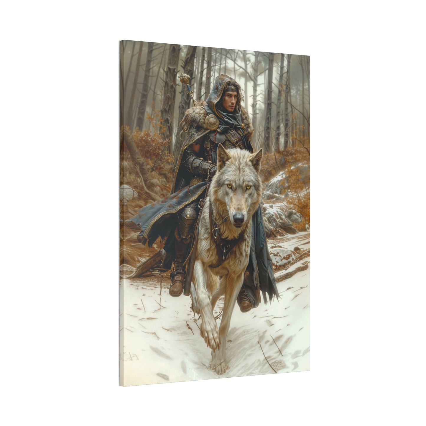 "Wolf Rider" Canvas Stretched, 0.75" - Print