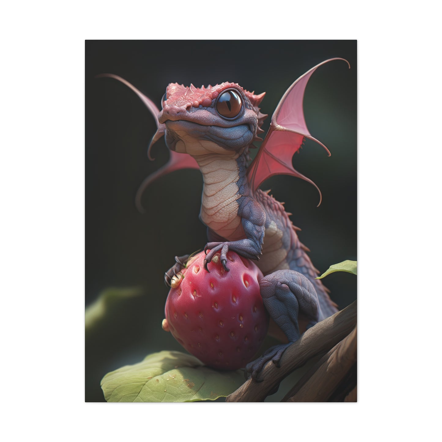 "Berry The Fairy Dragon" Canvas Stretched, 0.75" - Print