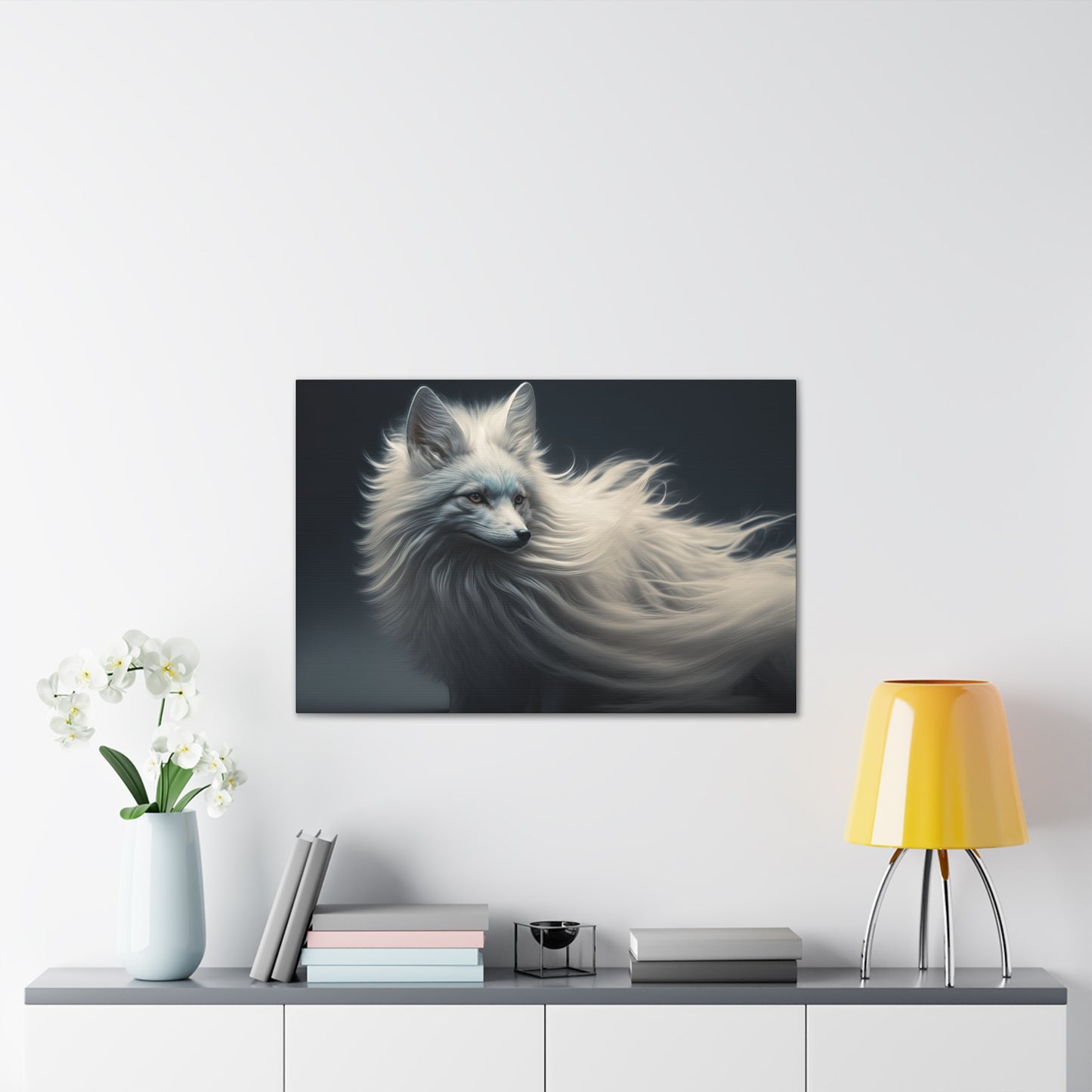 "Winter Wisp Fox"  Canvas Stretched, 0.75" - Print