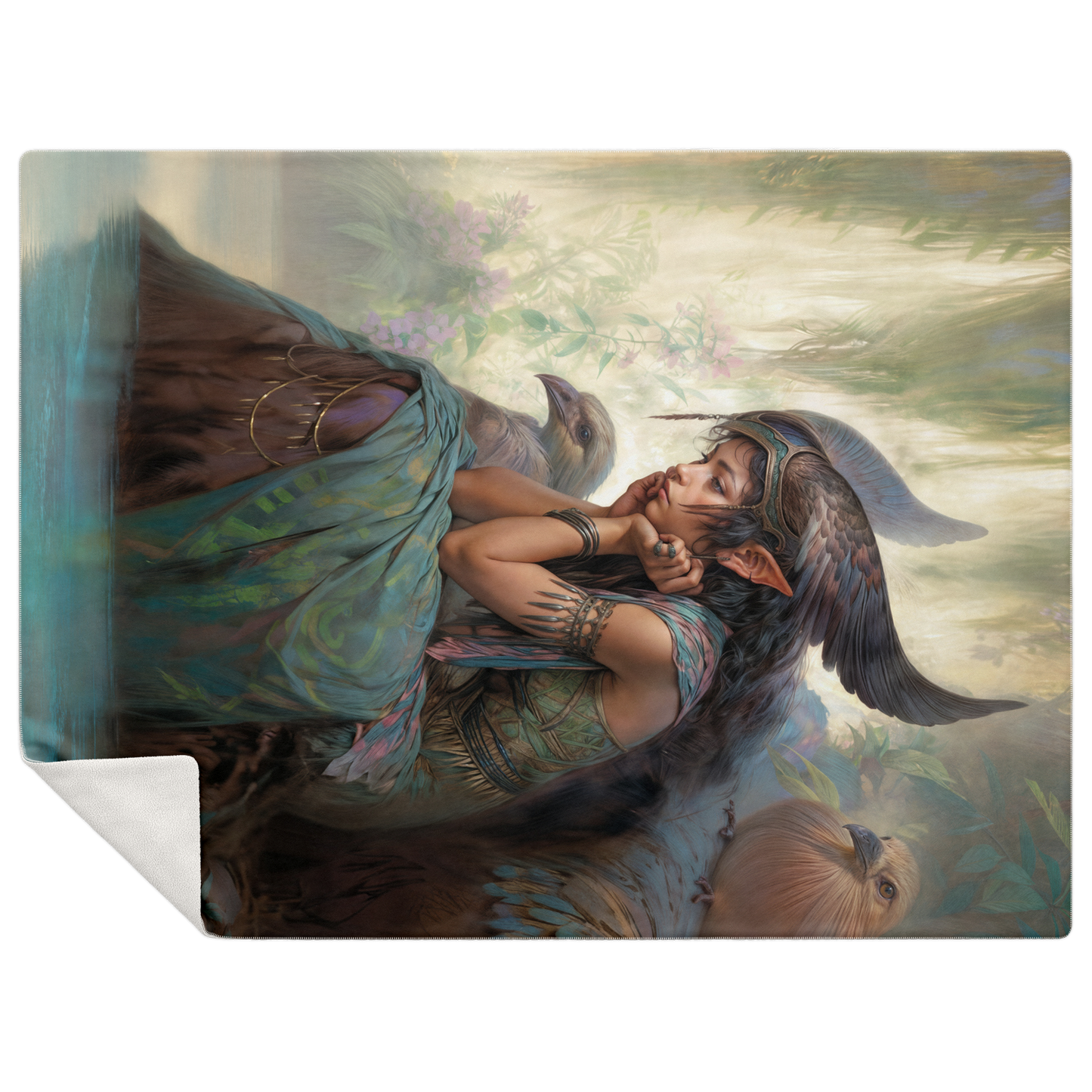 Wings of the Weeping Willow Premium Microfleece Blanket