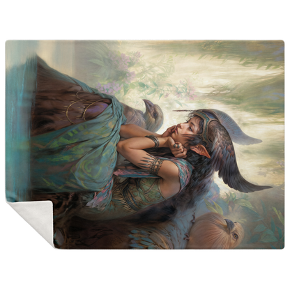 Wings of the Weeping Willow Premium Microfleece Blanket