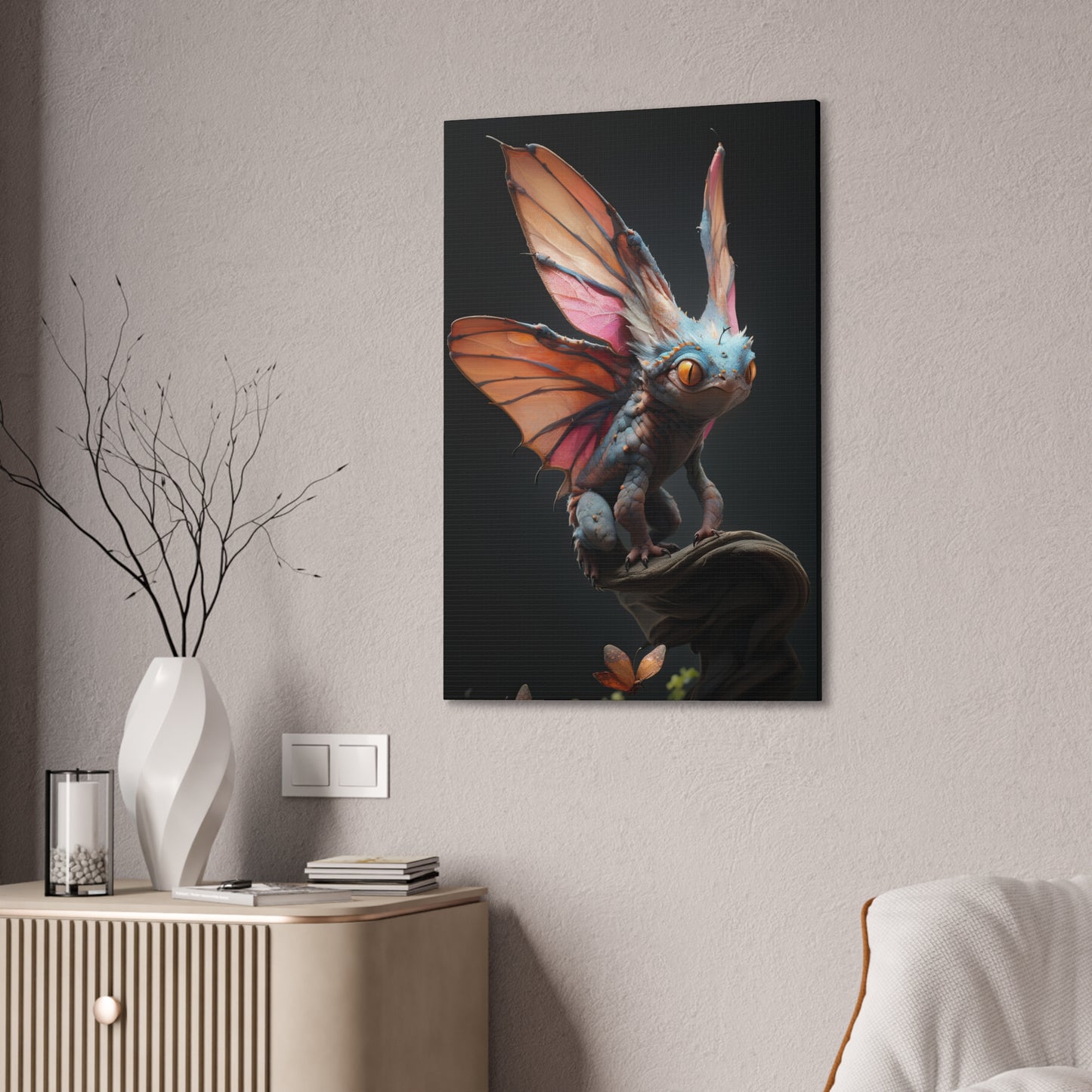 "Pixie Butterfly Bug" Canvas Stretched, 0.75" - Print