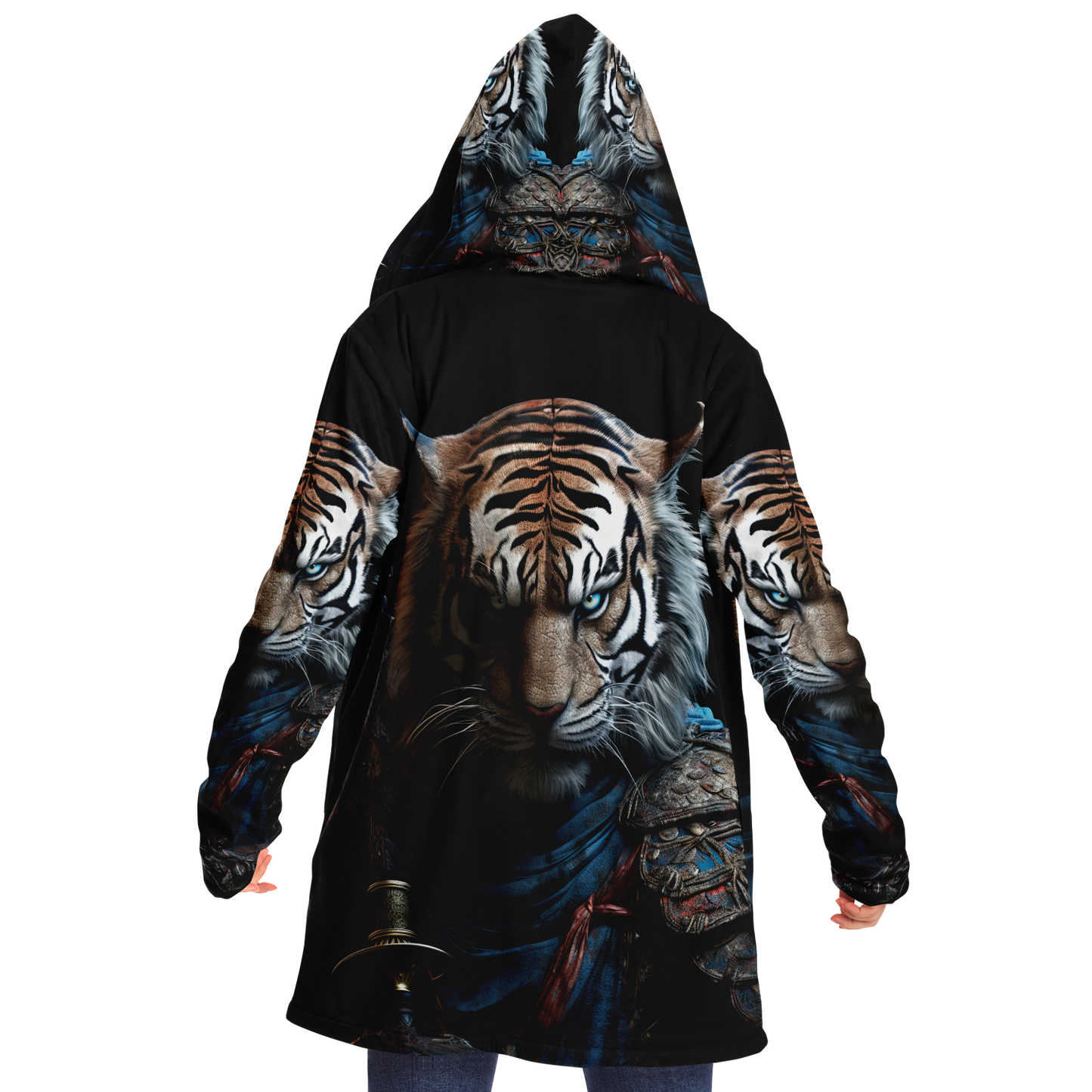 Tiger Samurai Microfleece Cloak