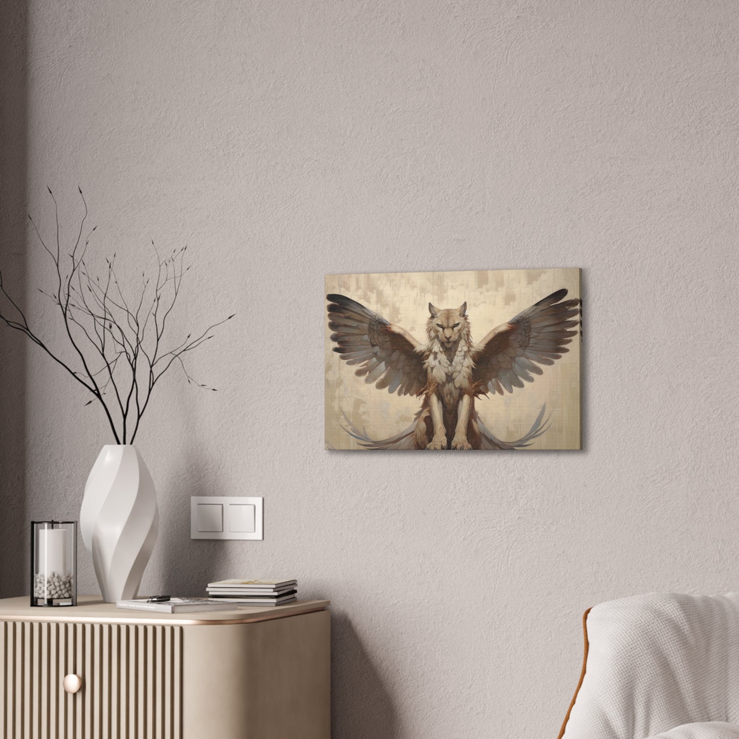 "Winged Wildcat"  Canvas Stretched, 0.75" - Print