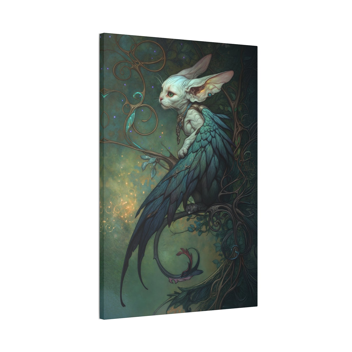 "Dreamweaver’s Familiar" Canvas Stretched, 0.75" - Print