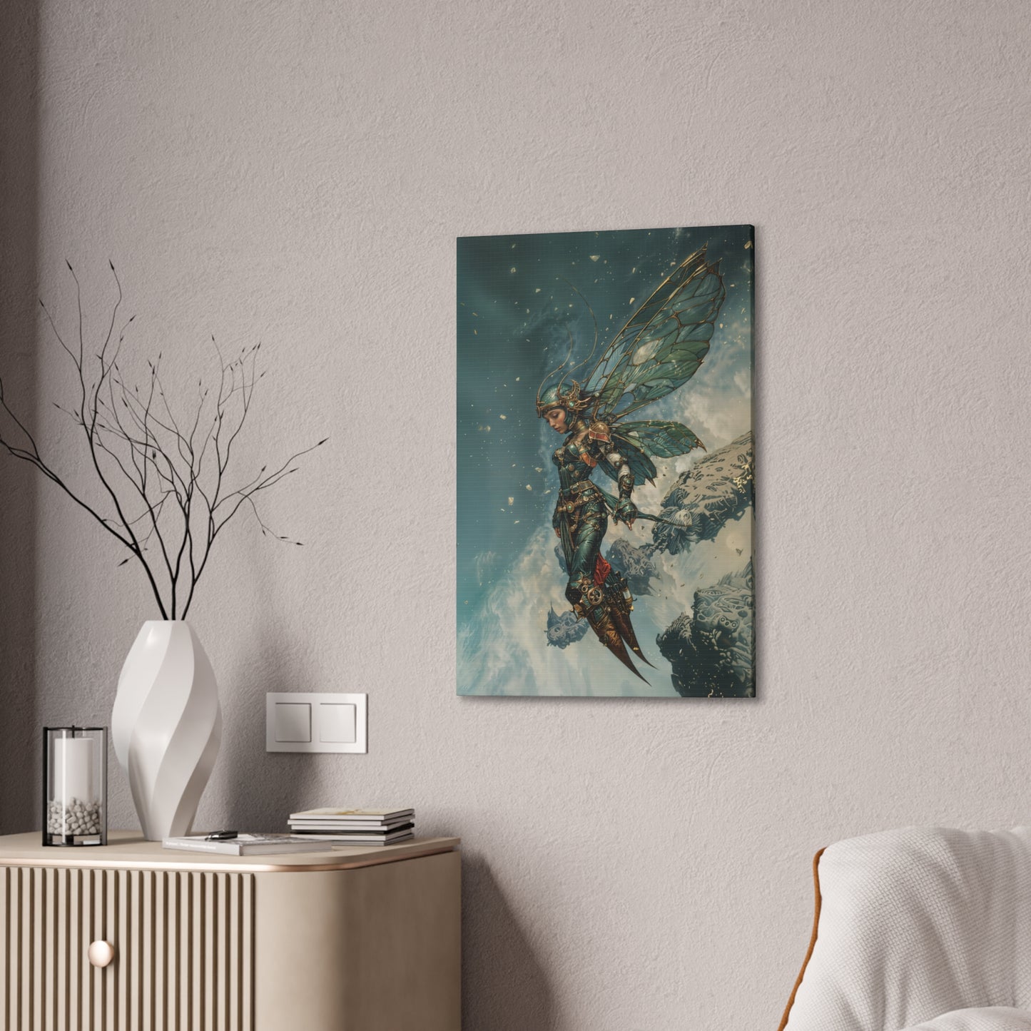 "Cybernetic Sentinel" Canvas Stretched, 0.75" - Print