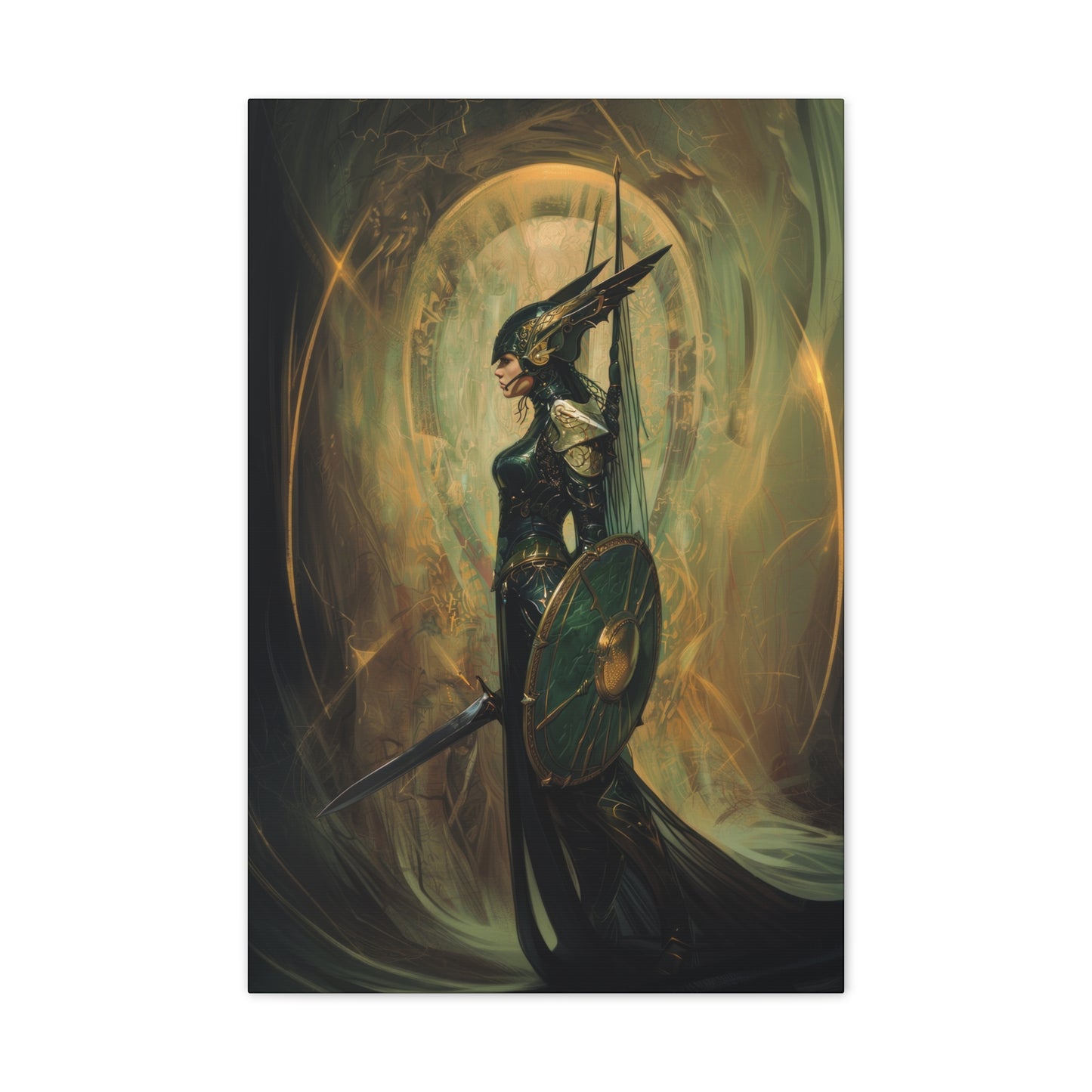 "Elite Elven Guardian" Canvas Stretched, 0.75" - Print