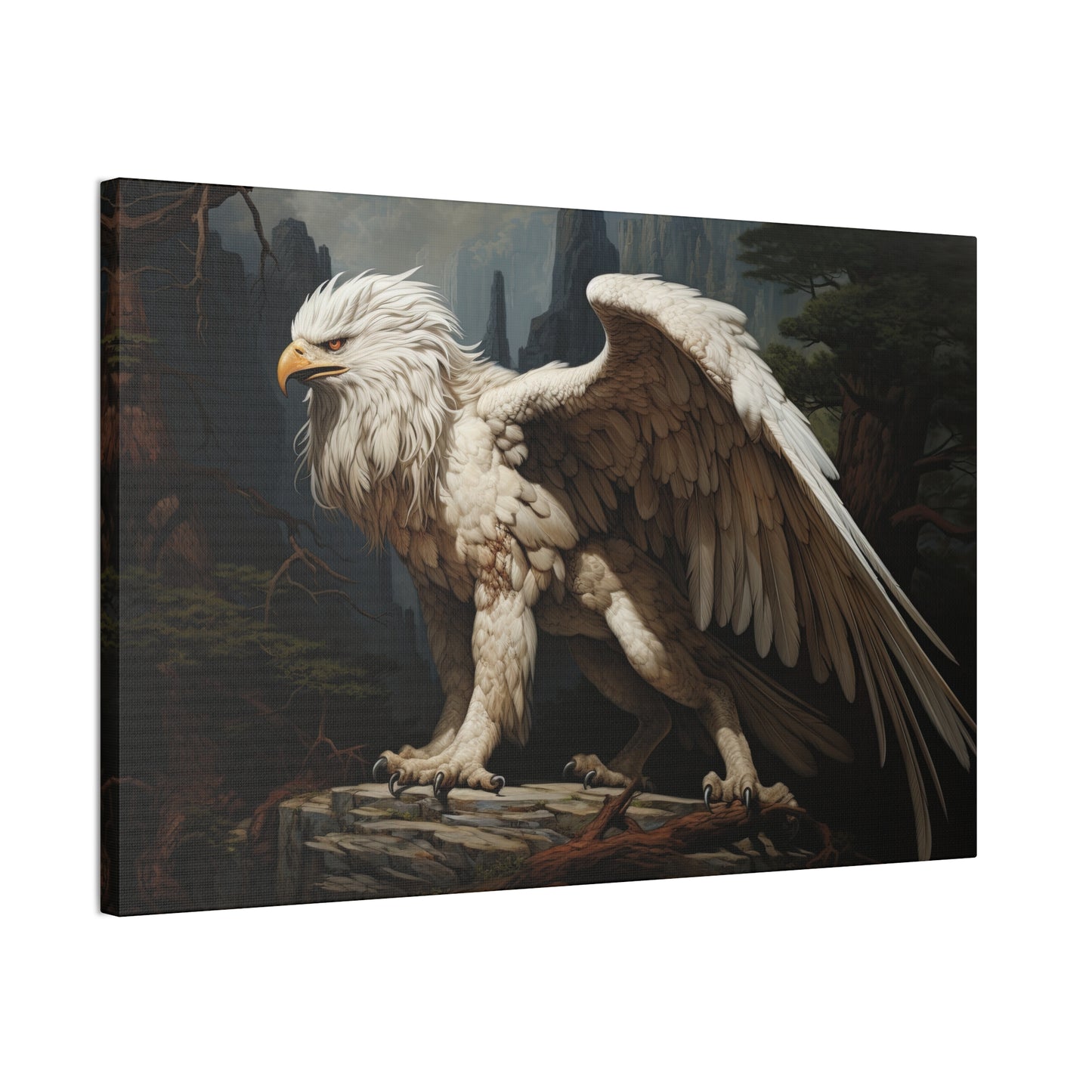 "Forest Sentinel Griffonr"  Canvas Stretched, 0.75" - Print