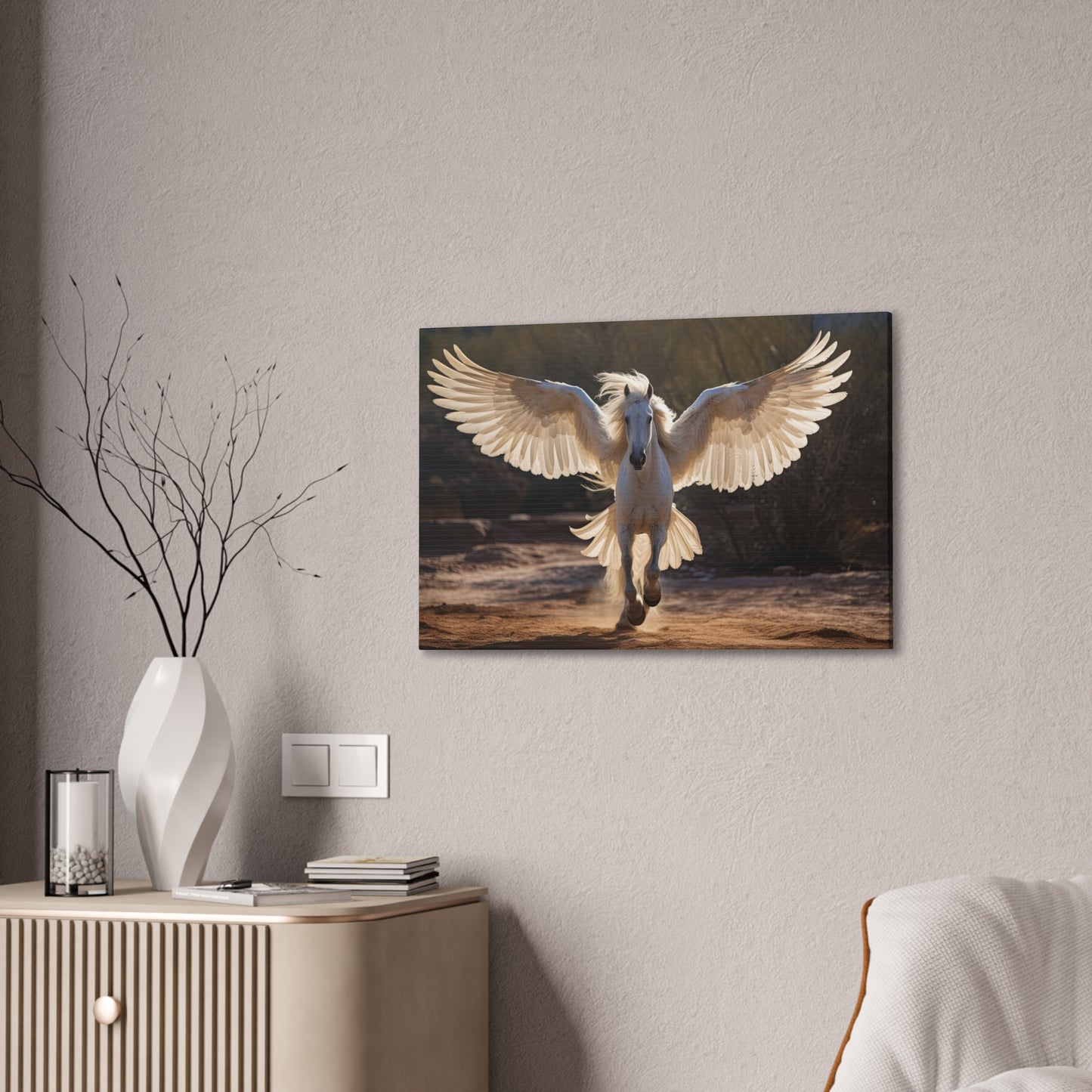 "Pearl Pegasus"  Canvas Stretched, 0.75" - Print