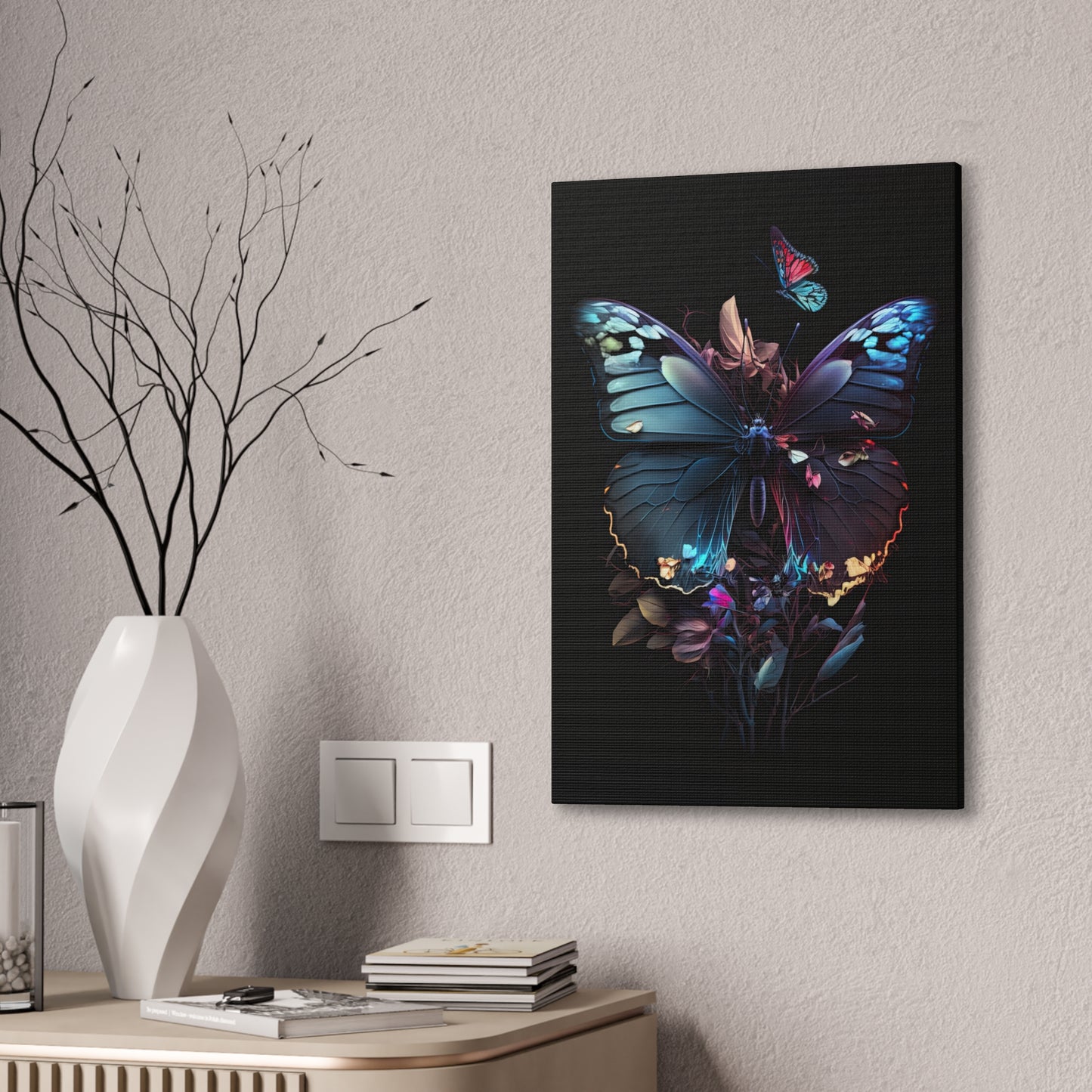 "Black Pearl Butterfly" Canvas Stretched, 0.75" - Print