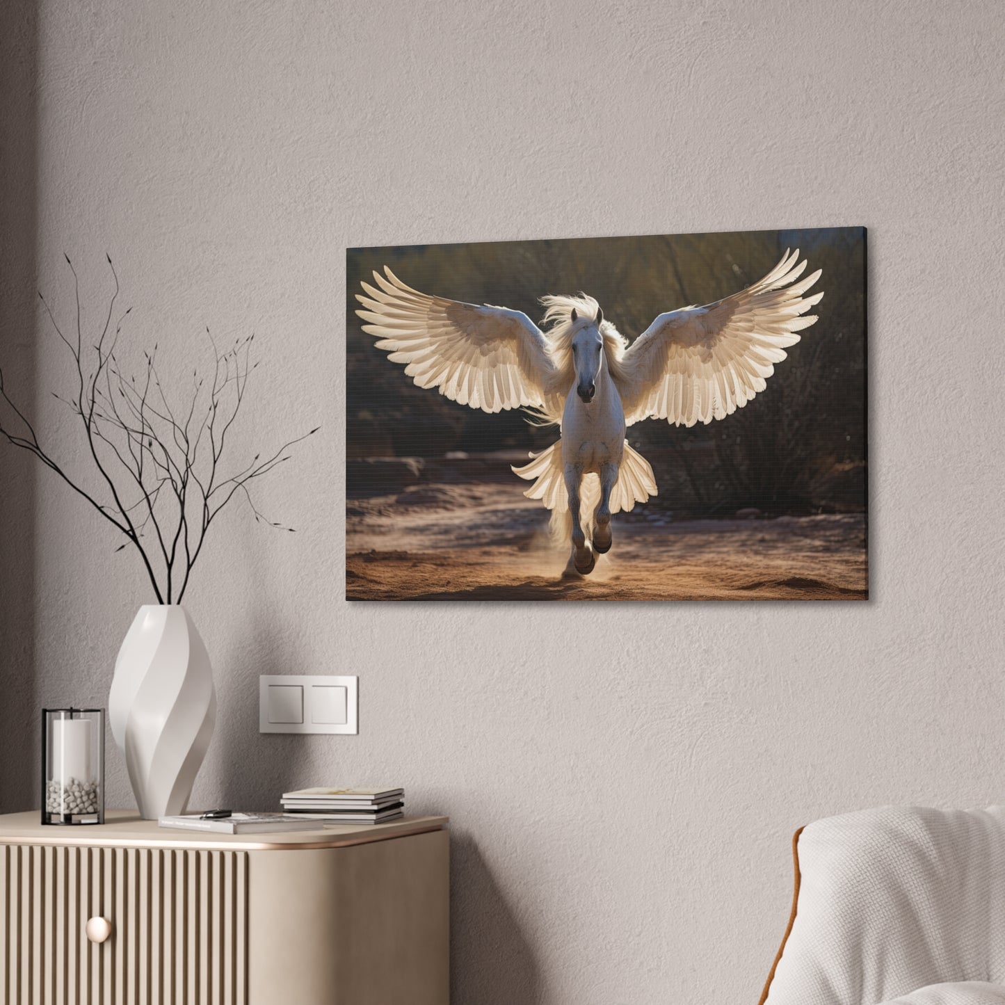 "Pearl Pegasus"  Canvas Stretched, 0.75" - Print