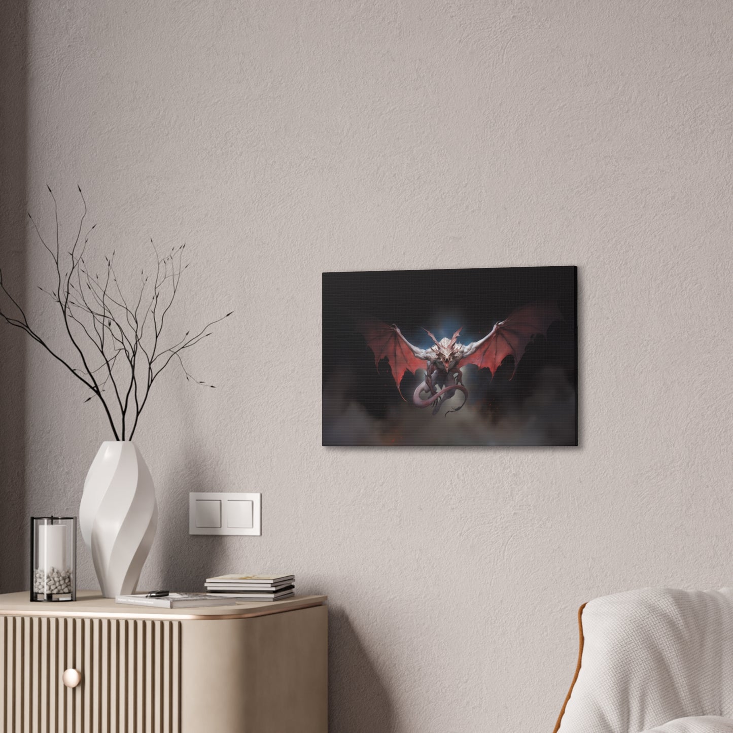 "Winged Nightmare"  Canvas Stretched, 0.75" - Print