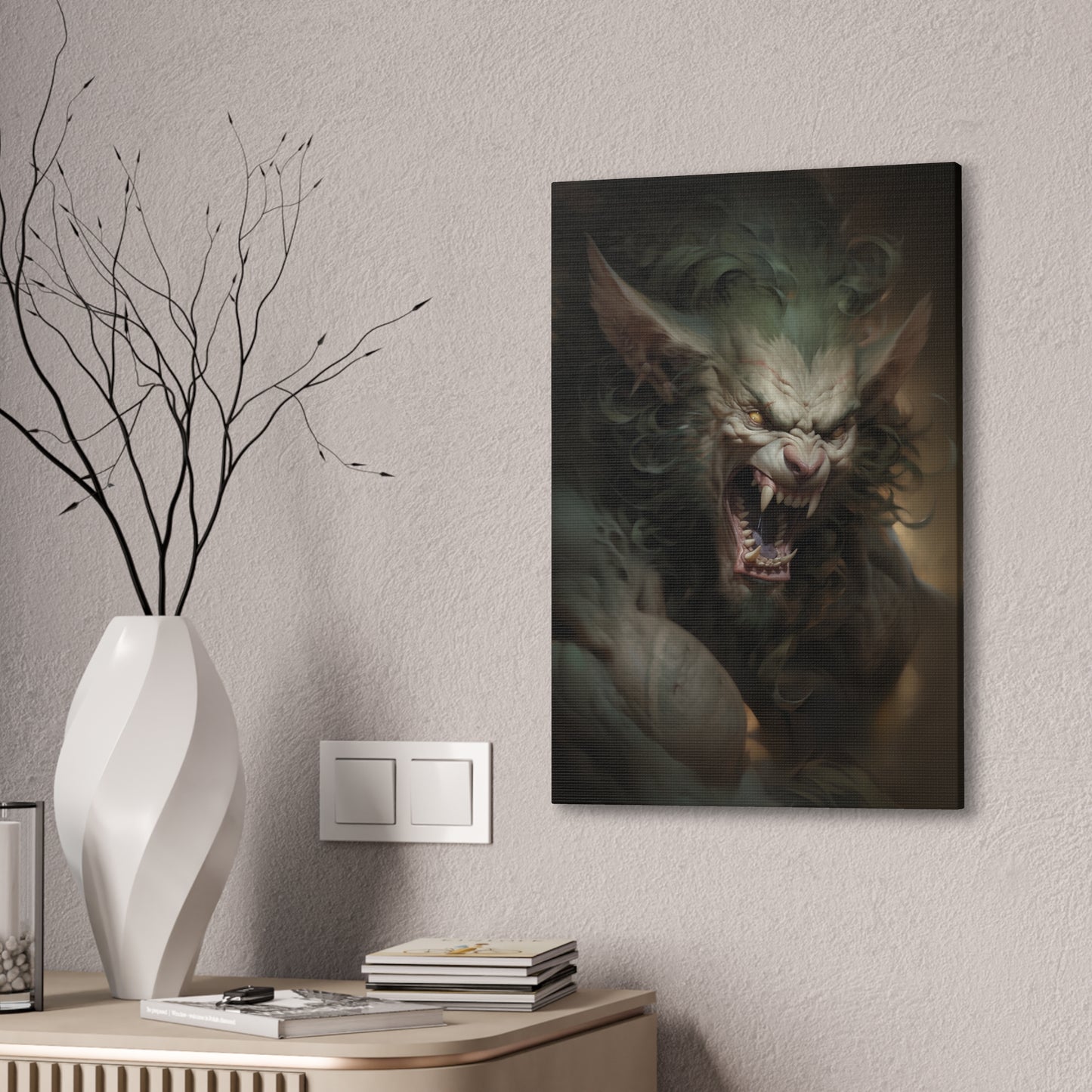 "Werecat" Canvas Stretched, 0.75" - Print