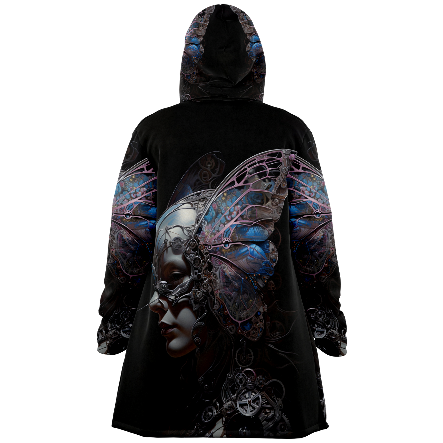 Cybernetic Butterfly Microfleece Cloak