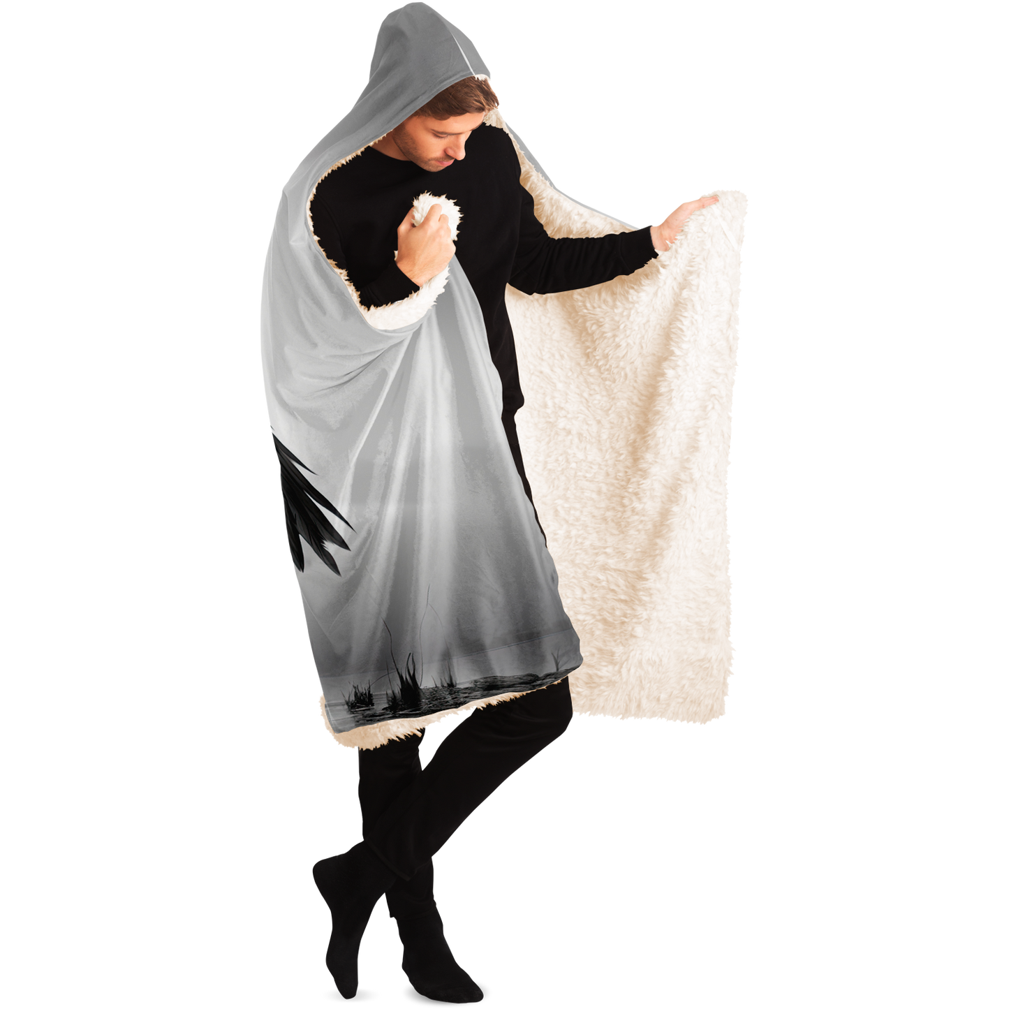 Pondering Hooded Blanket