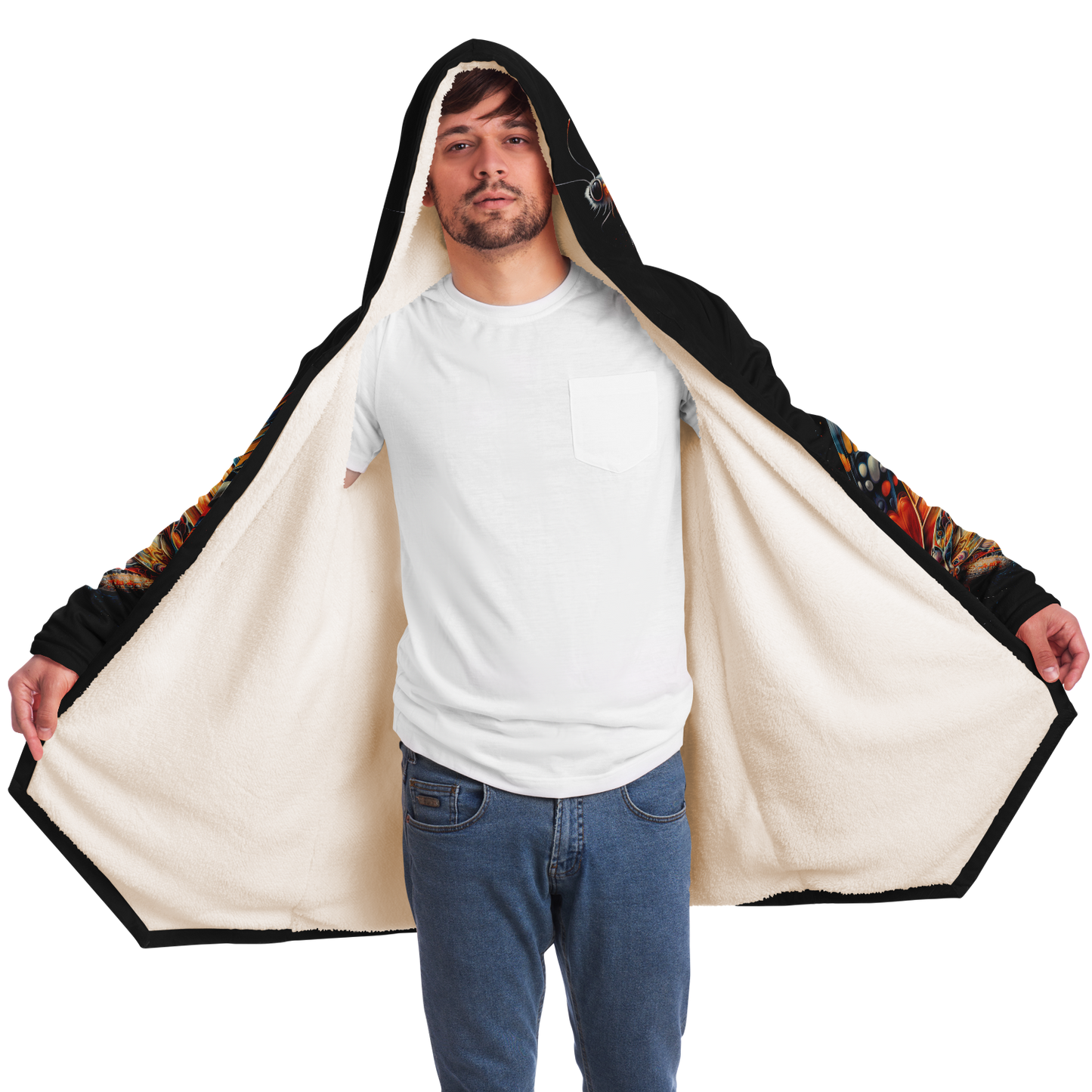 Liquid Mirage Butterfly Microfleece Cloak