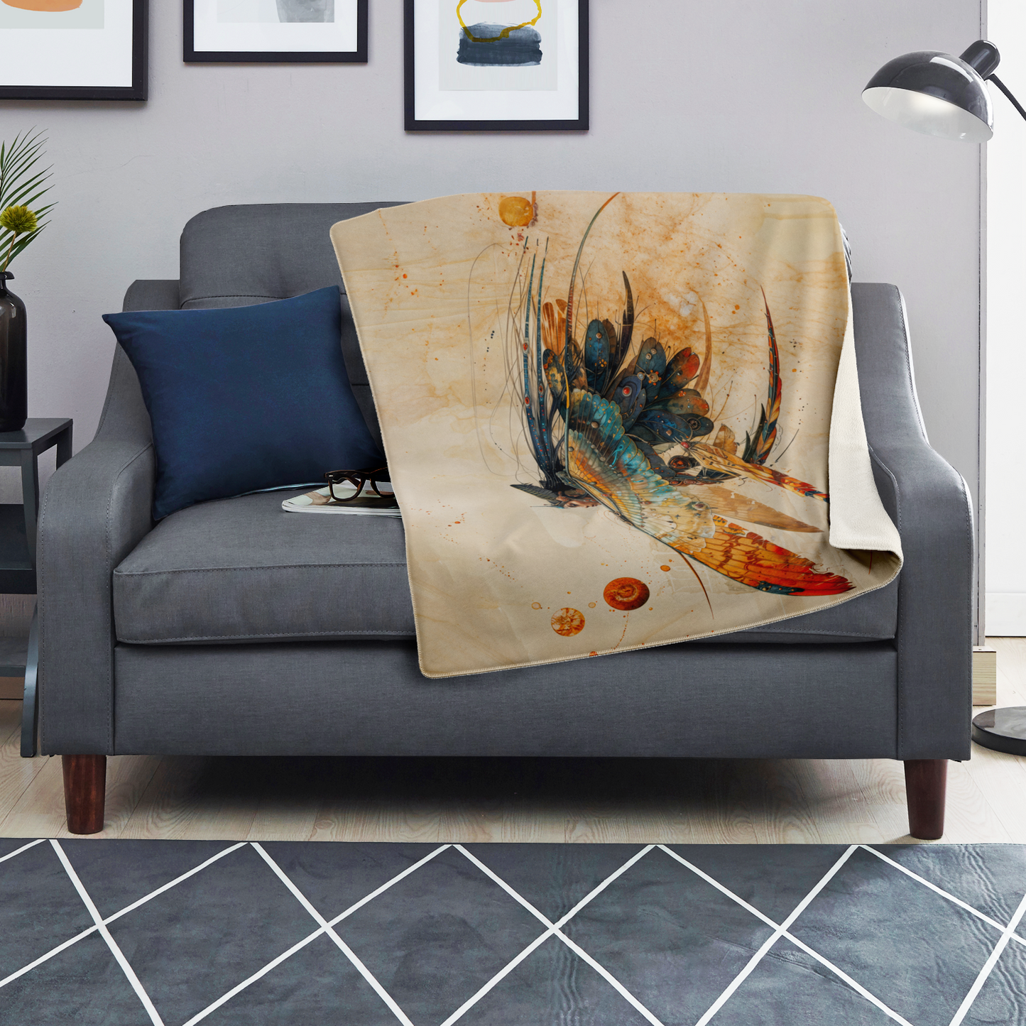 Feather Fae Divebomb Premium Microfleece Blanket