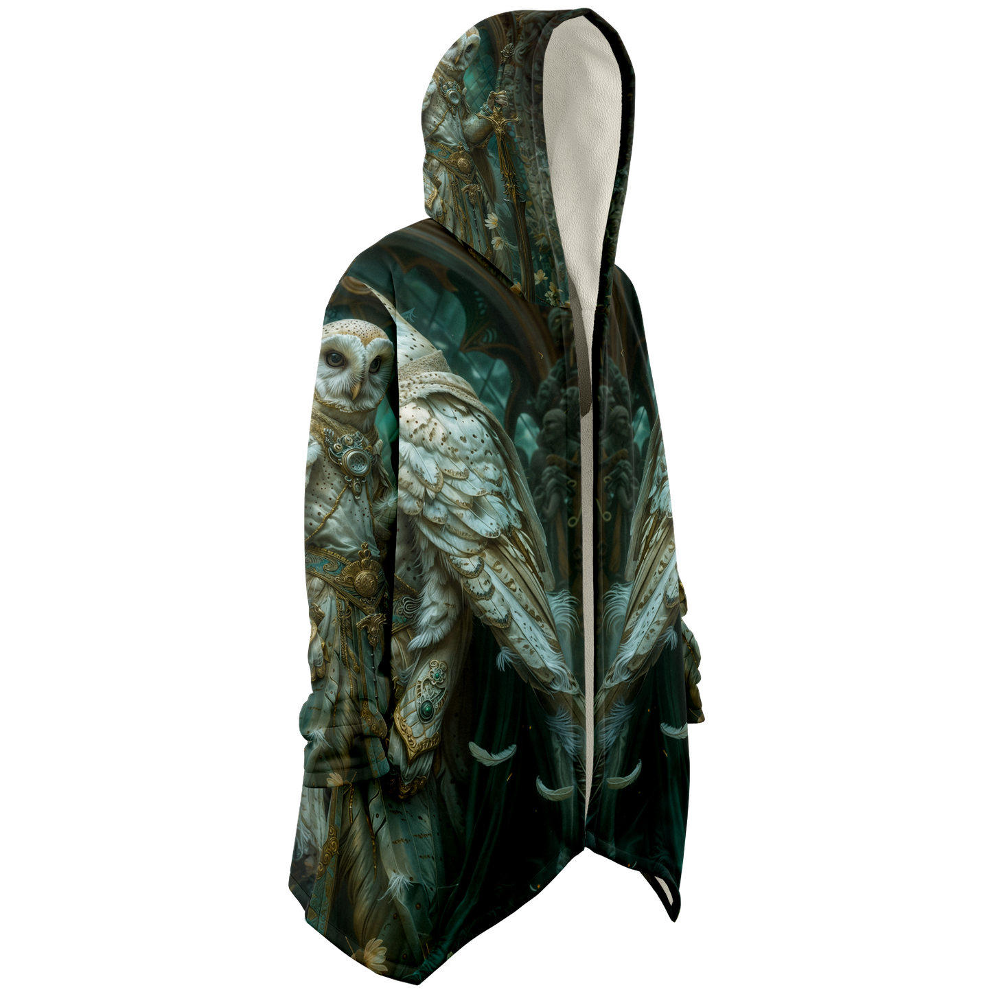 Whitewing Of The Feathered Dawn Microfleece Cloak