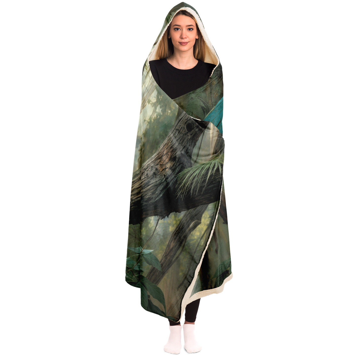 The Woodland Sprite’s Watcher Hooded Blanket