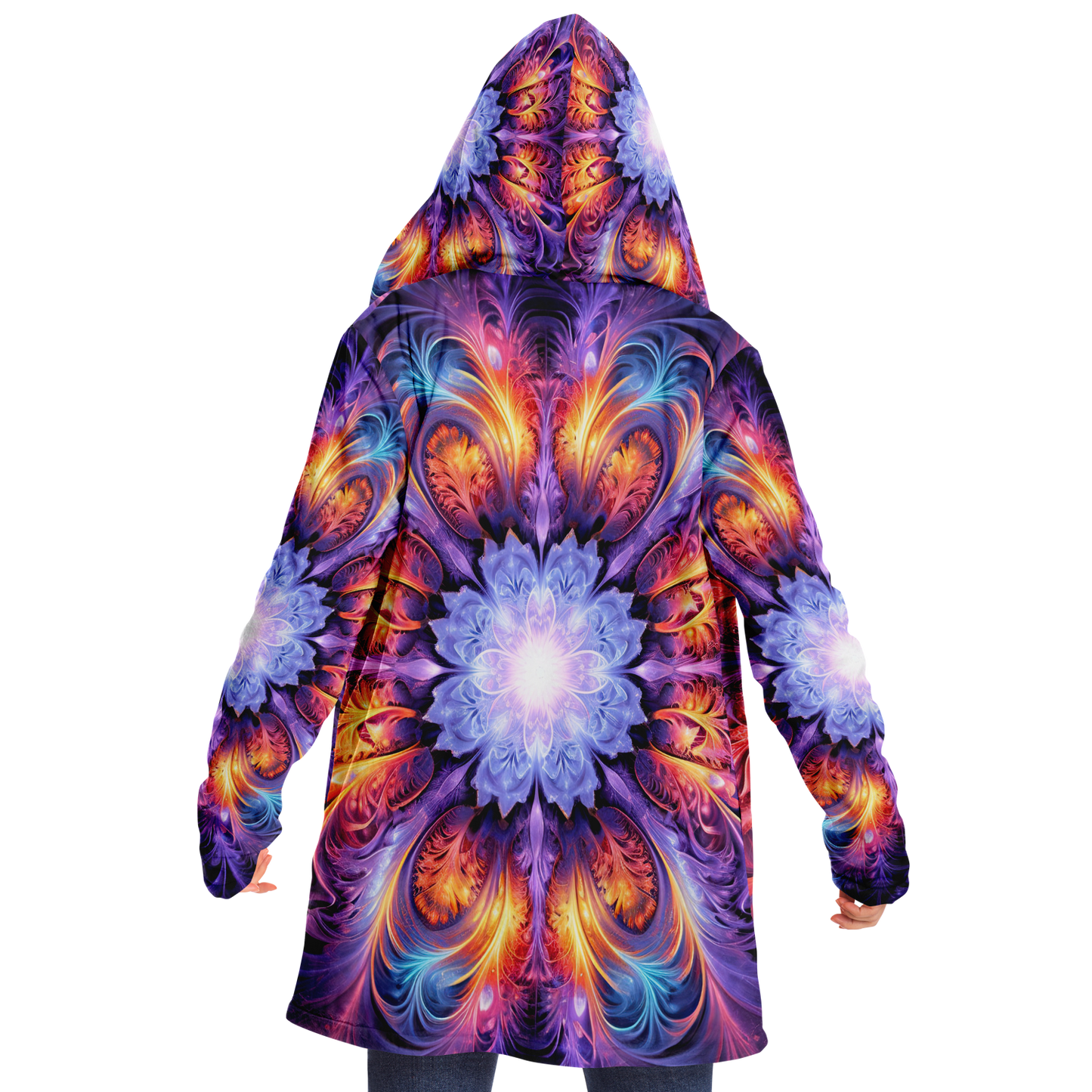 Fluro Snowflake Microfleece Festival  Cloak