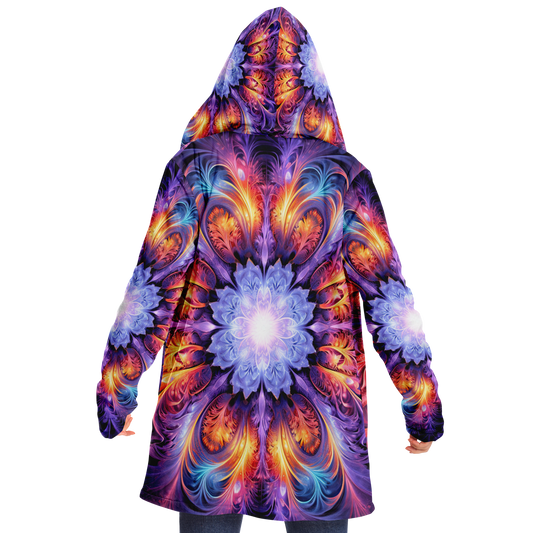 Fluro Snowflake Microfleece Festival  Cloak