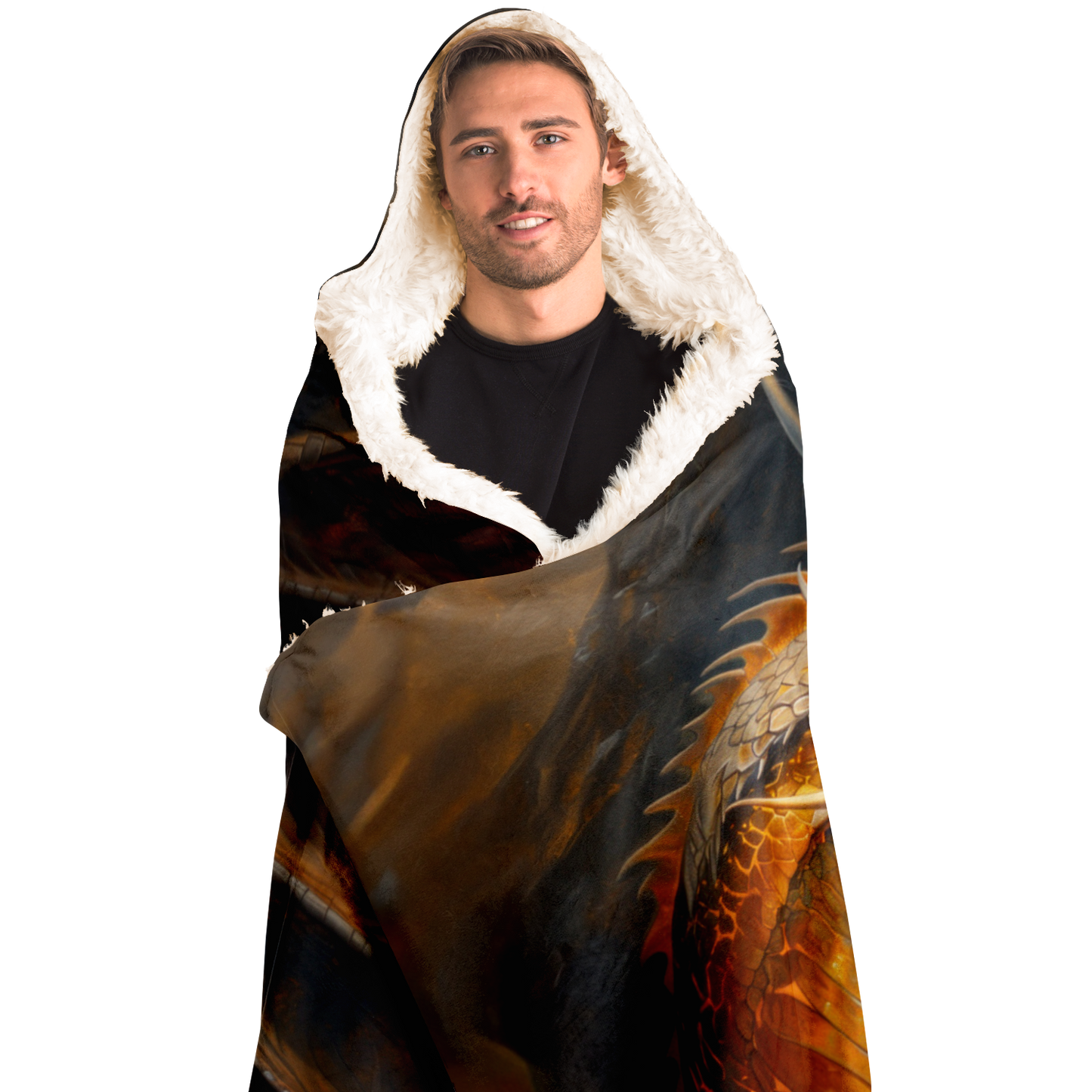 Fireheart - Grandfather Dragon Hooded Blanket