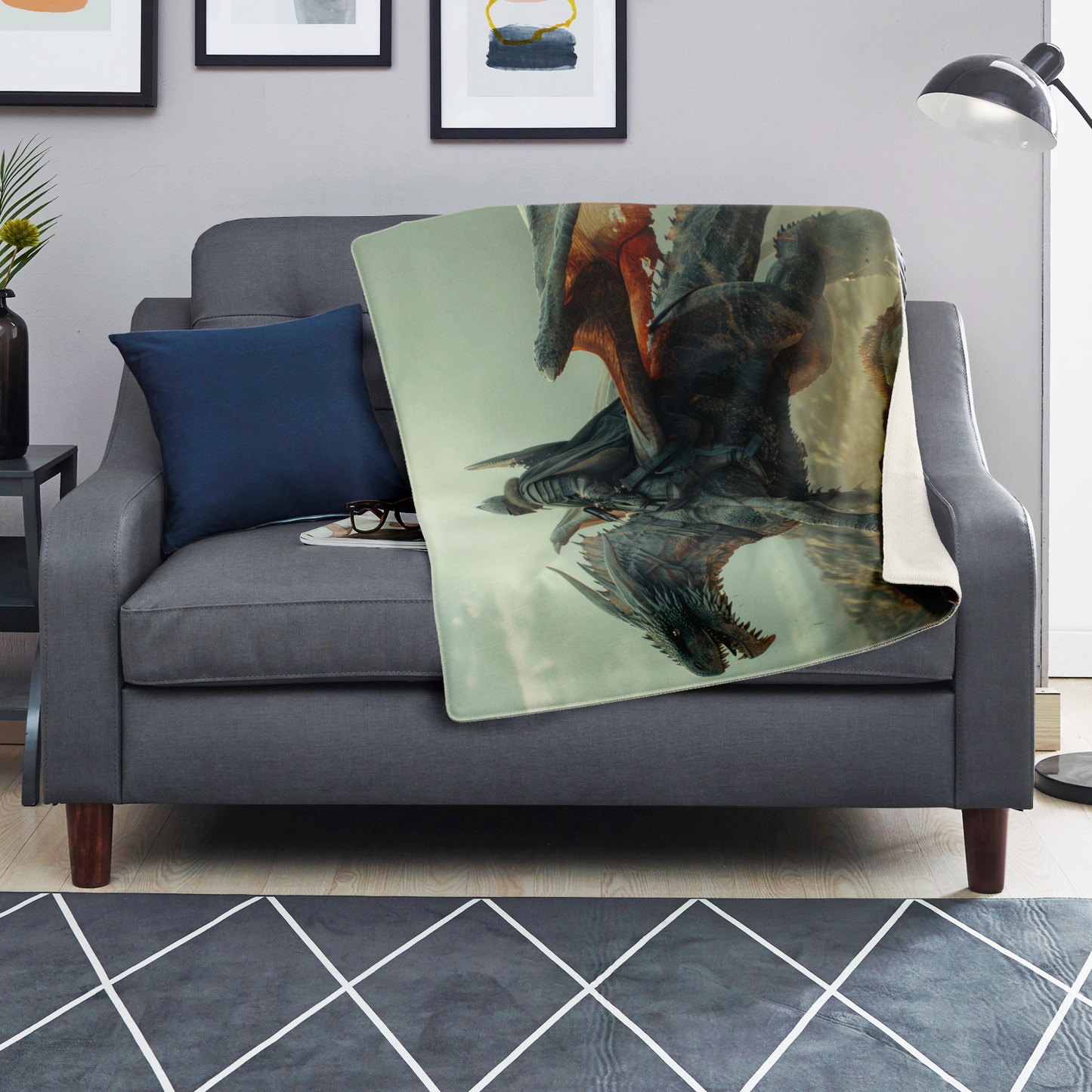 Premium Microfleece Dragon Captain Blanket