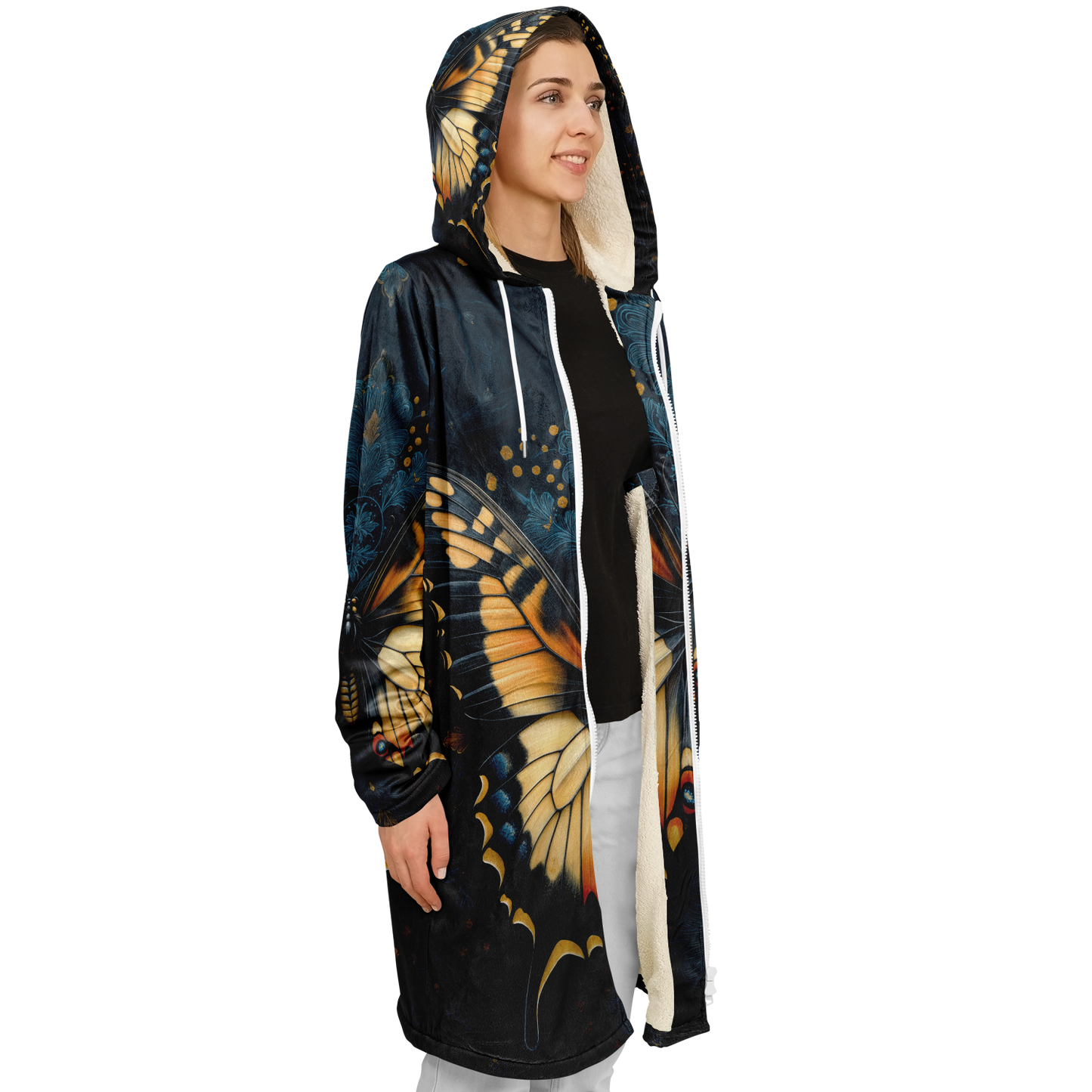 Moonlit Dragontail Butterfly Zipper Cloak