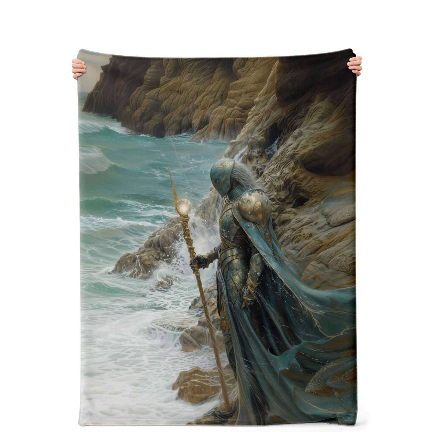 Atlantean Stormcaller Premium Microfleece Blanket