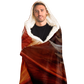 Fiery Gaze Hooded Blanket