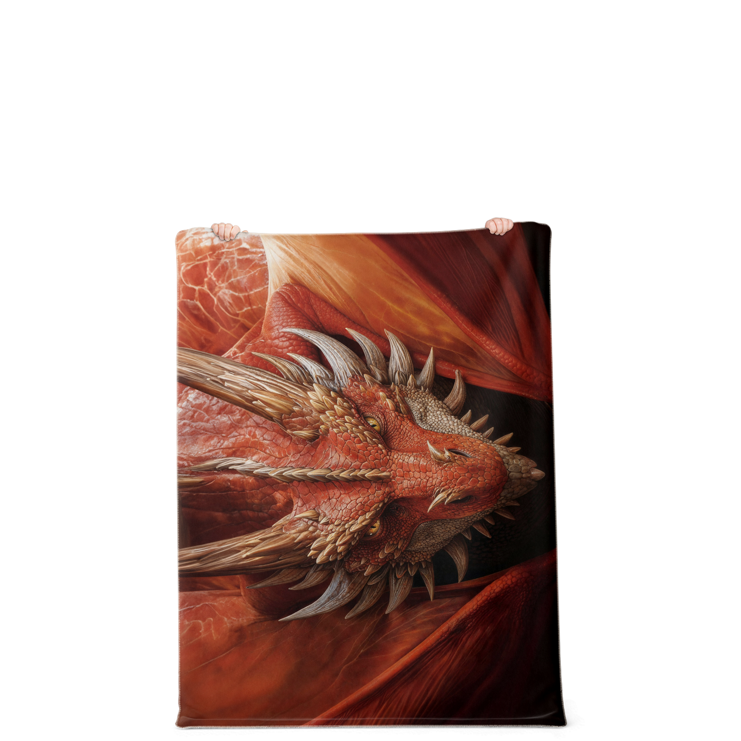 Fiery Gaze Premium Microfleece Blanket