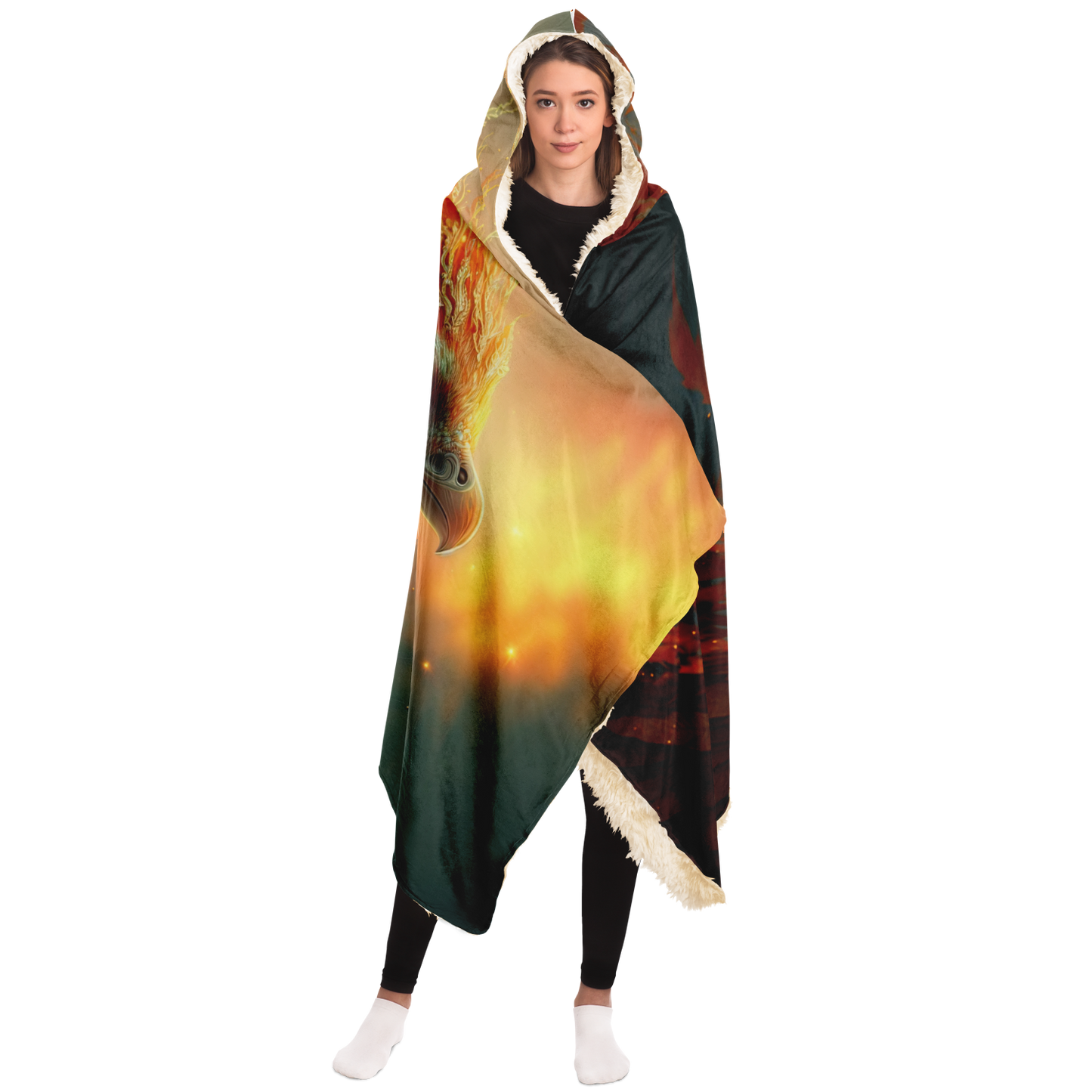 Feathers Of The Phoenix Hooded Blanket