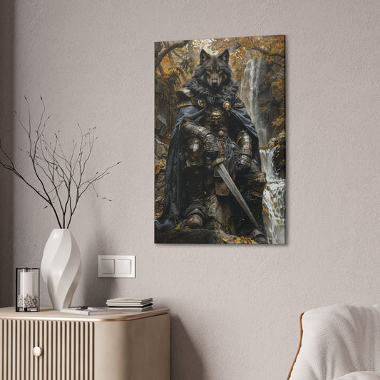 "Dark Wolf" Canvas Stretched, 0.75" - Print