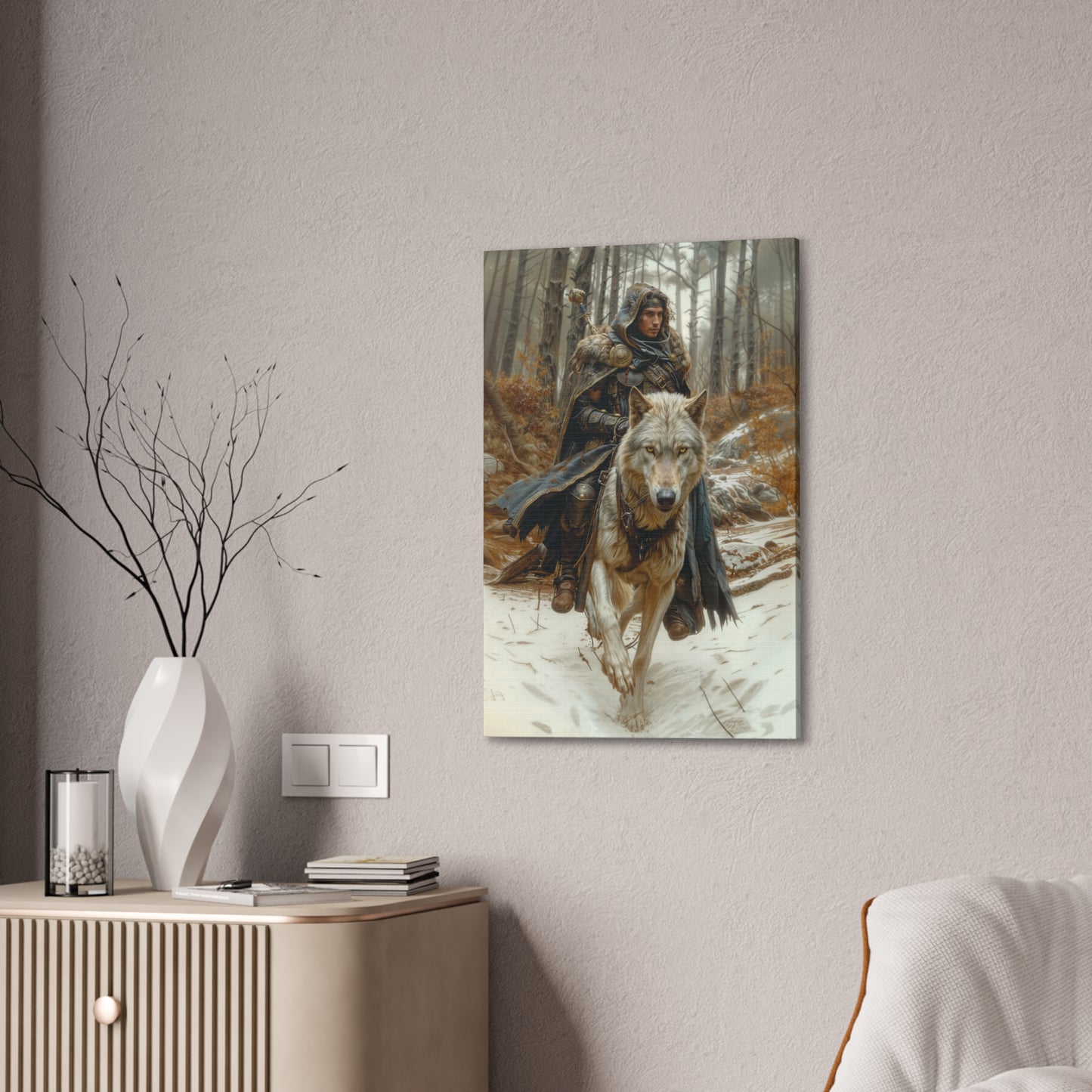 "Wolf Rider" Canvas Stretched, 0.75" - Print