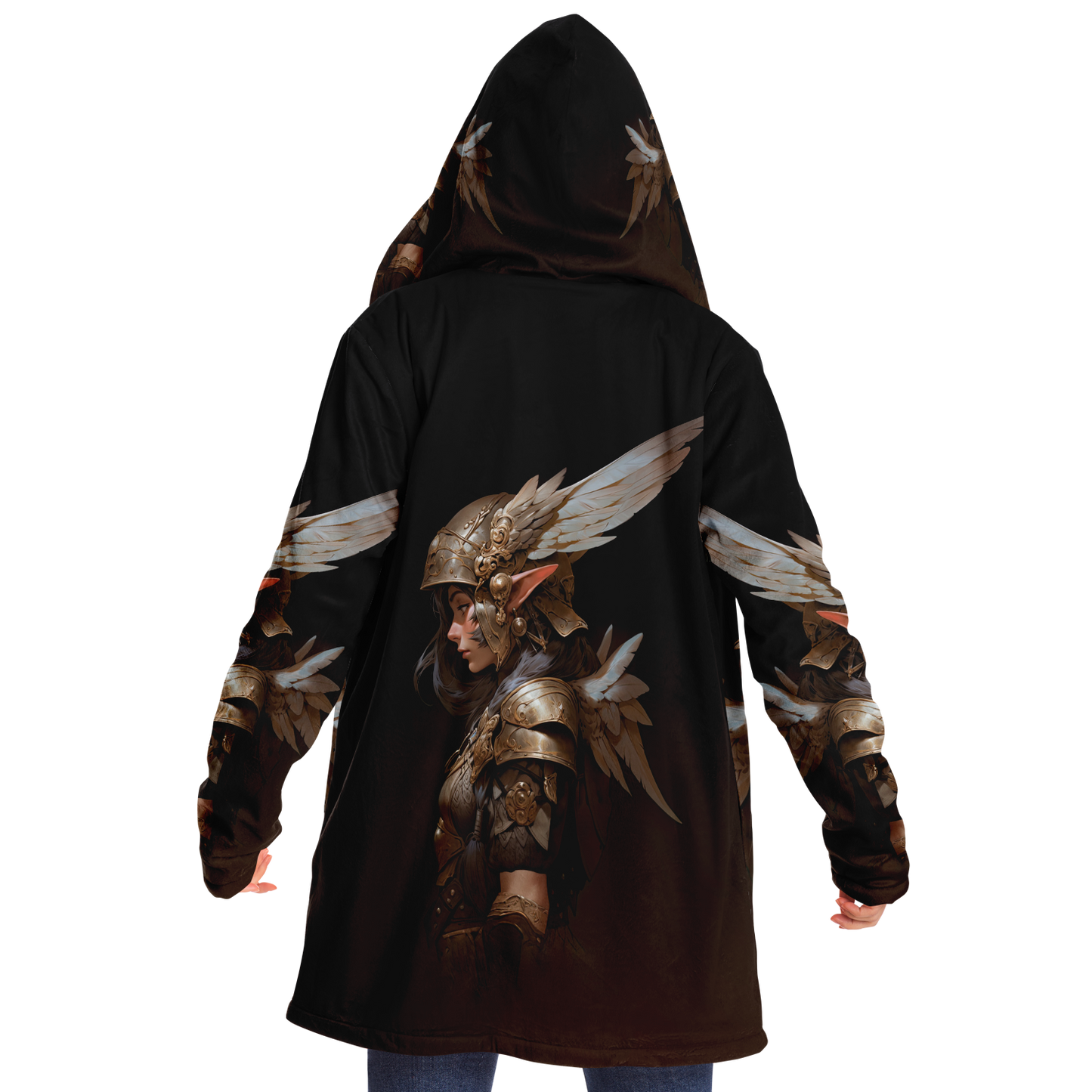 Feather Fae Soldier Microfleece Cloak