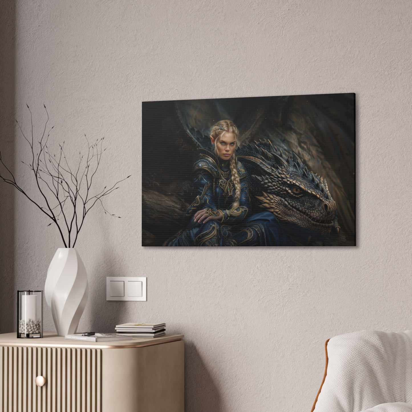 "Queen's Legion Sky Knight"  Canvas Stretched, 0.75" - Print