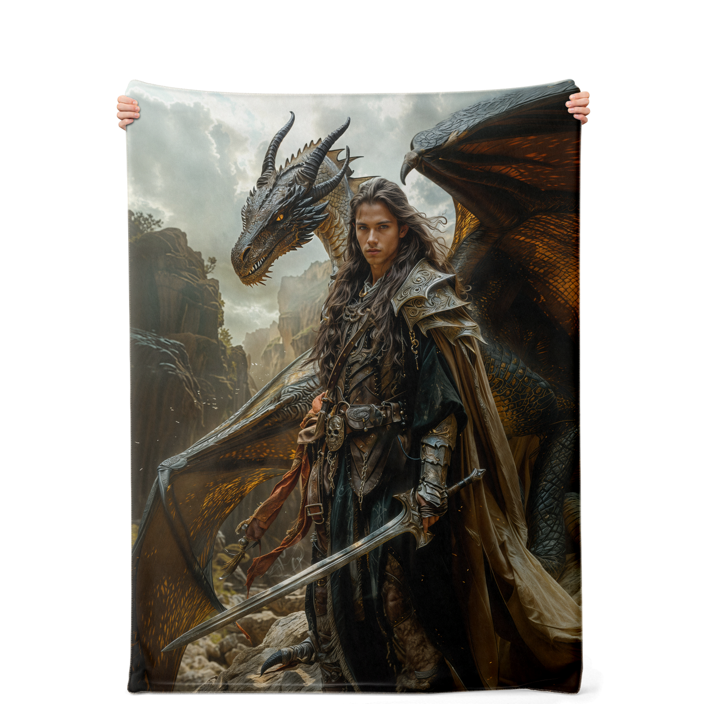 Oathbound by Fire and Steel Premium Microfleece Blanket