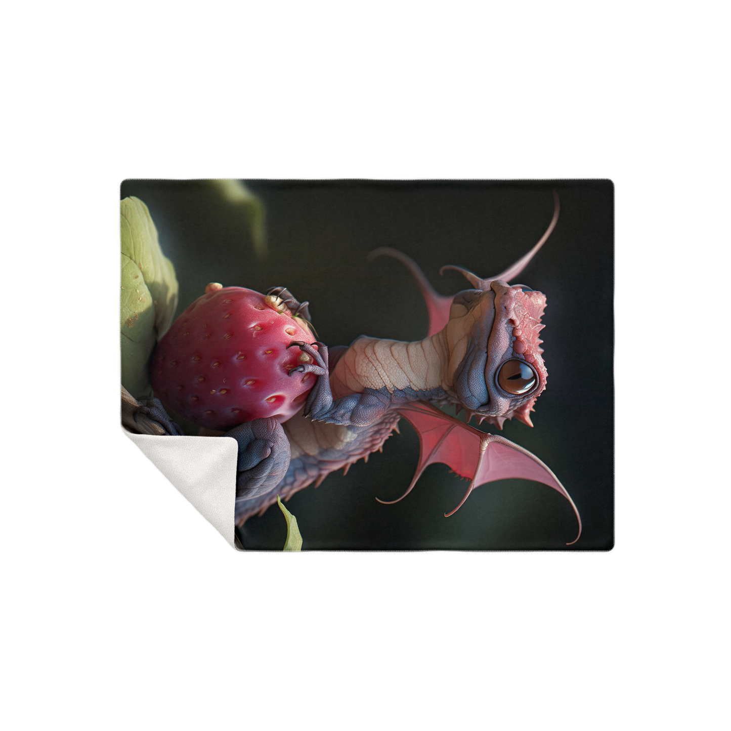 Premium Berry The Fairy Dragon Microfleece Blanket