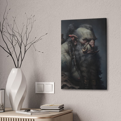 "Troll Warrior Portrait" Canvas Stretched, 0.75" - Print