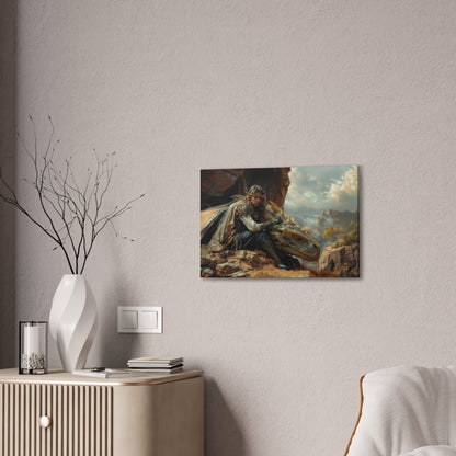 "Clifftop Contemplation"  Canvas Stretched, 0.75" - Print