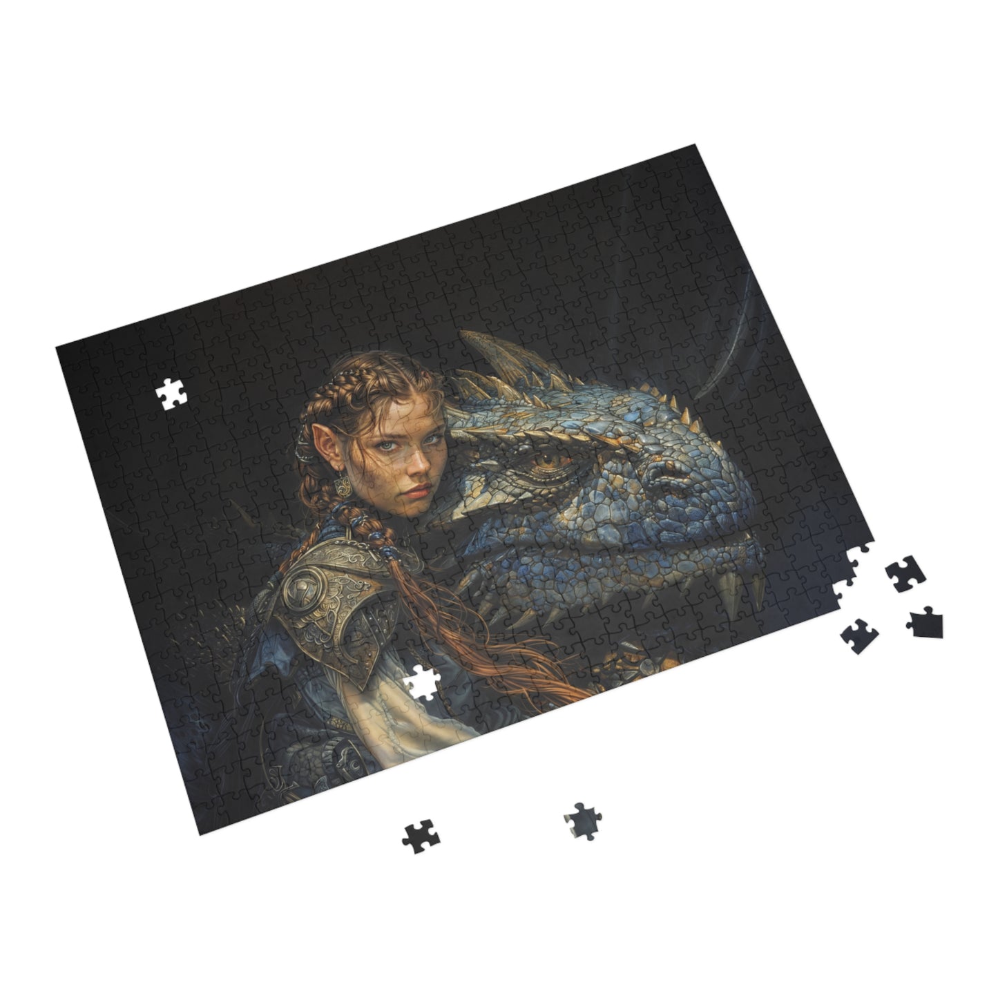 "Bond Of The Dragonrider" Puzzle (500, 1000-Piece)