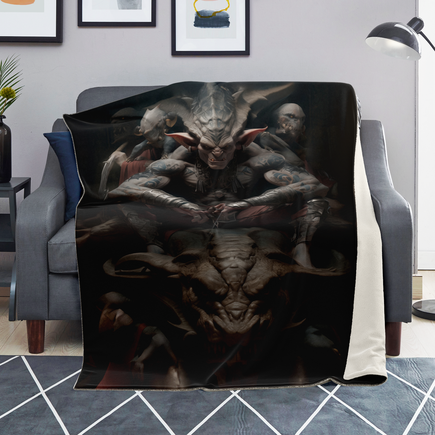 Draconian Goblin King Premium Microfleece Blanket