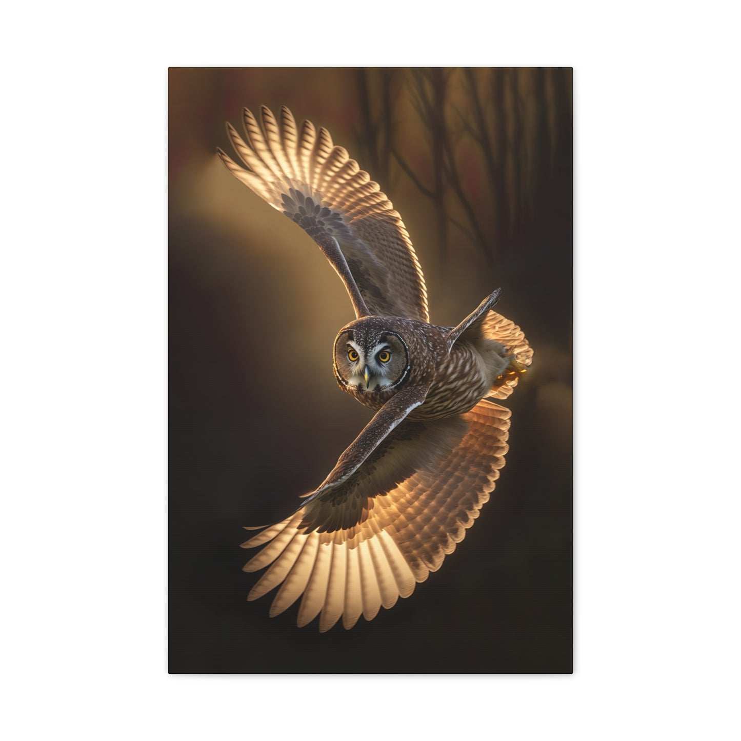 "Aerial Twister Owl" Canvas Stretched, 0.75" - Print