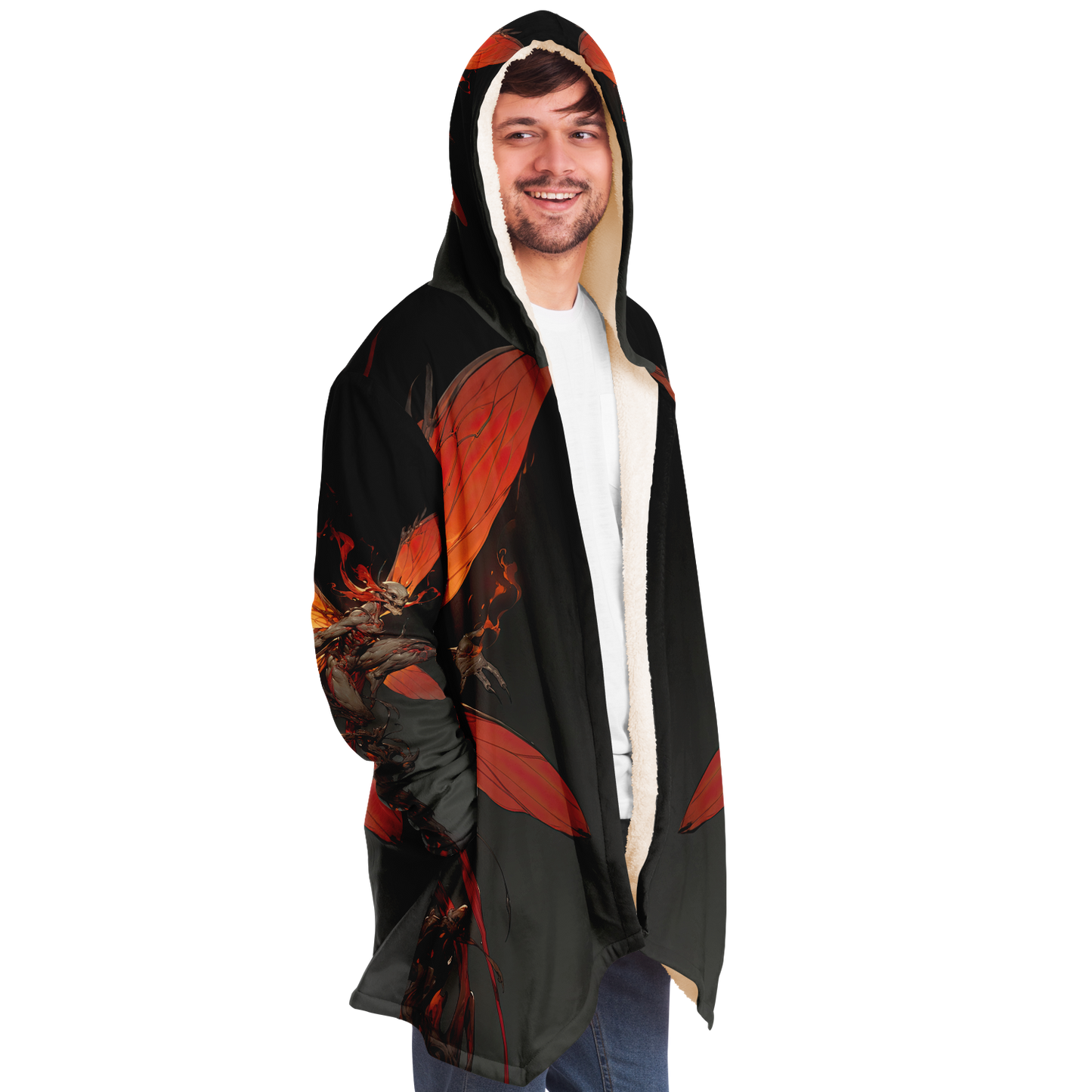 Flaming Dragonspryte Microfleece Cloak